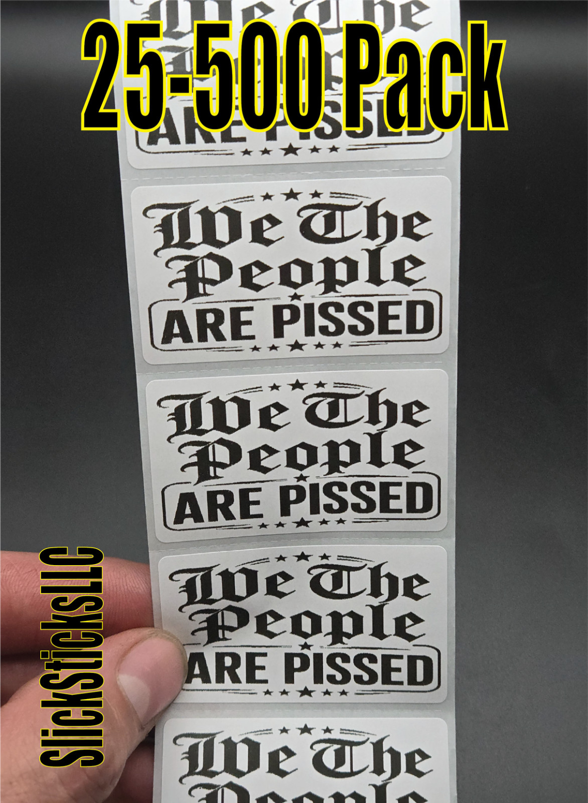 "We the People Are PISSED" stickers 25-500pcs decal labels liberty patriotic