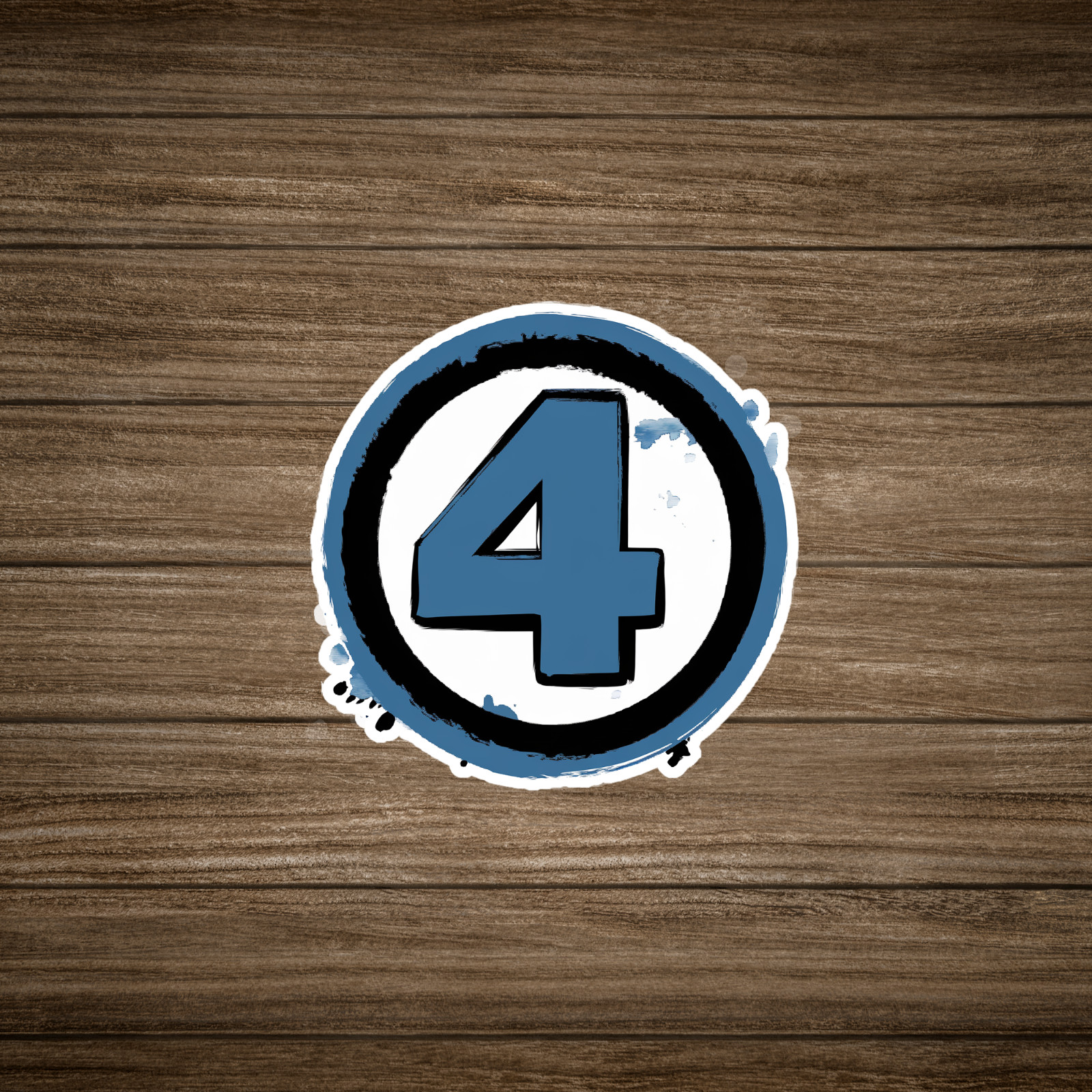 Fantastic Four Logo Sticker – Comics Superhero Team Emblem Decal #1112