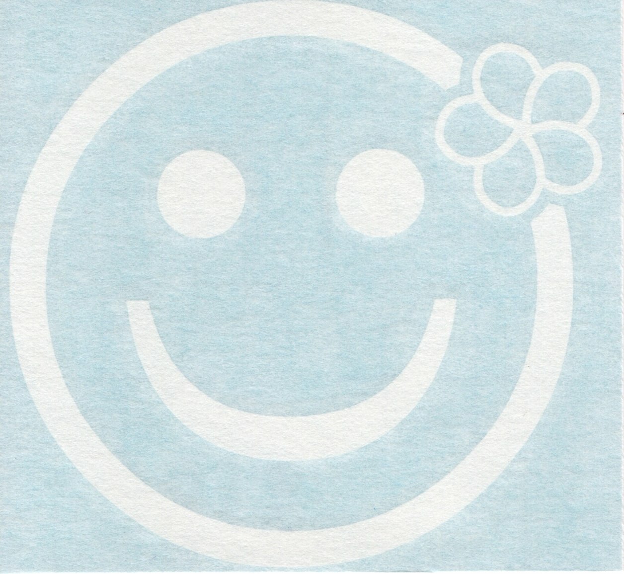 Smiley Face Plumeria Flower – Girly Cute Car Window Vinyl Decal Sticker 05056