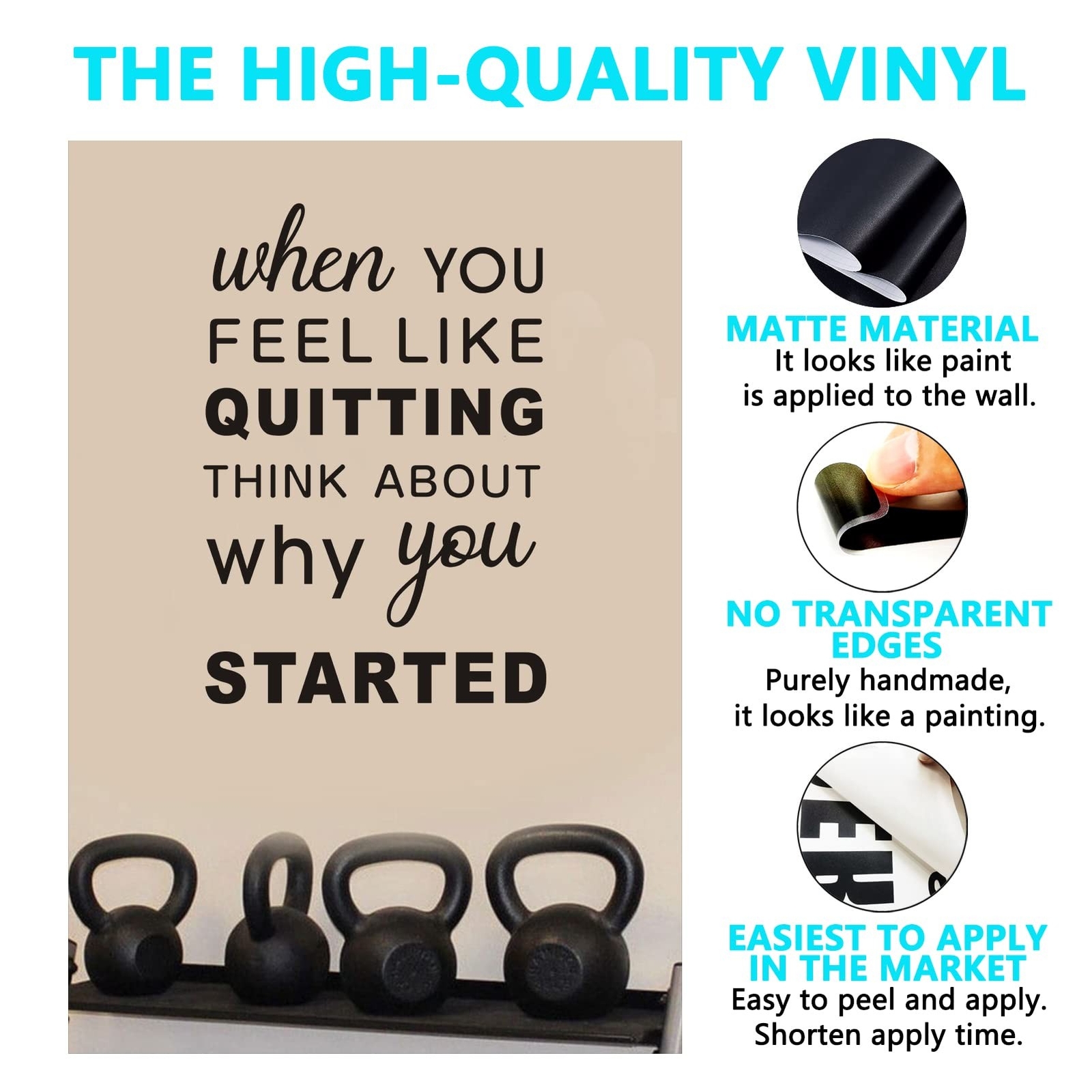 Wall Stickers, Inspirational Wall Decals, (Easy to Apply), Wall Decor Vinyl A…