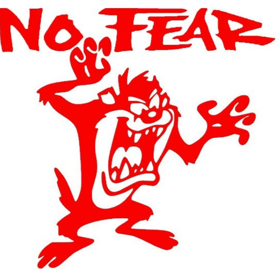 No Fear Taz Devil Two Pack 5" Vinyl Decals – Your choice of Design & Color