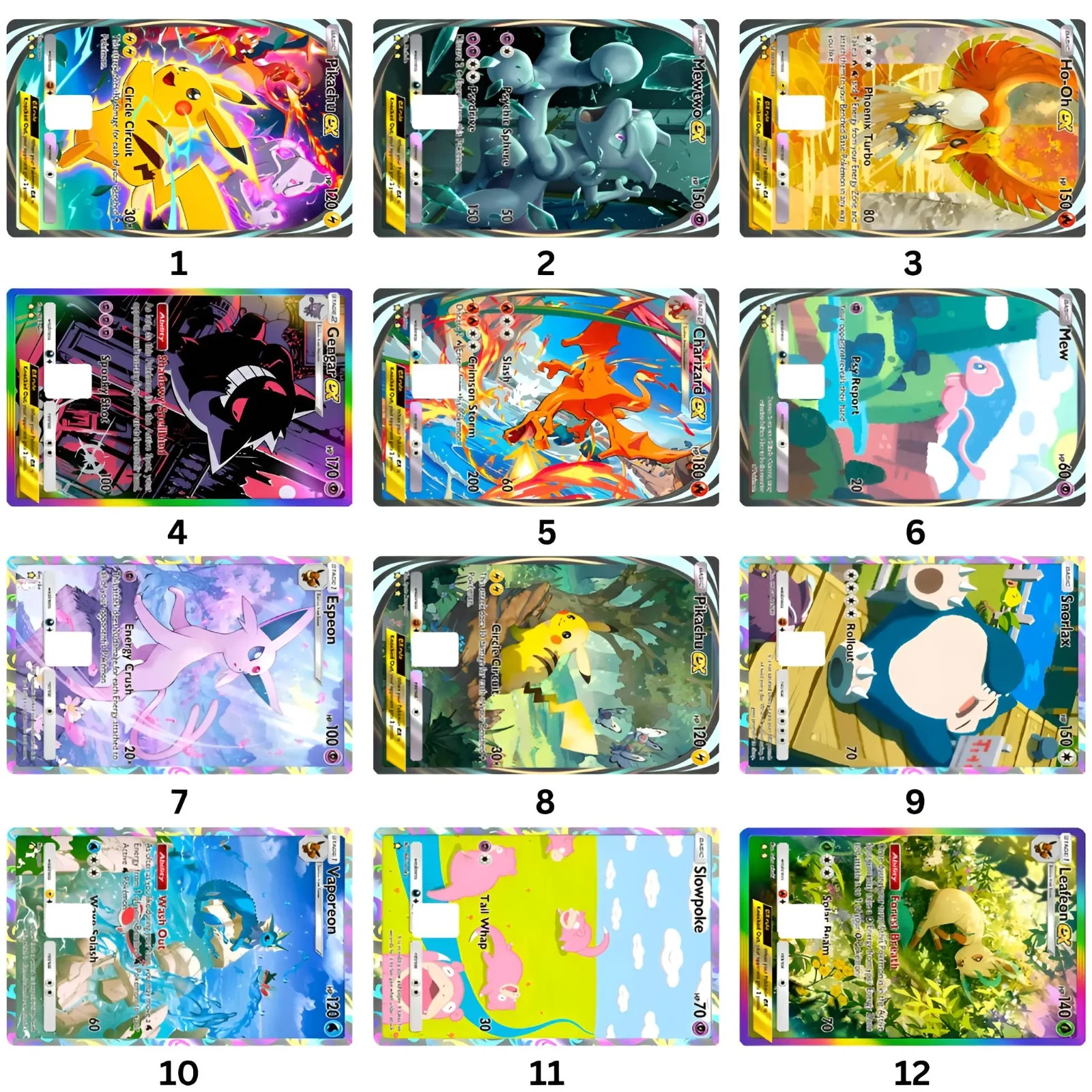 Custom Glossy Pocket TCG Pokemon Card Stickers/Debit Card/High Quality Print