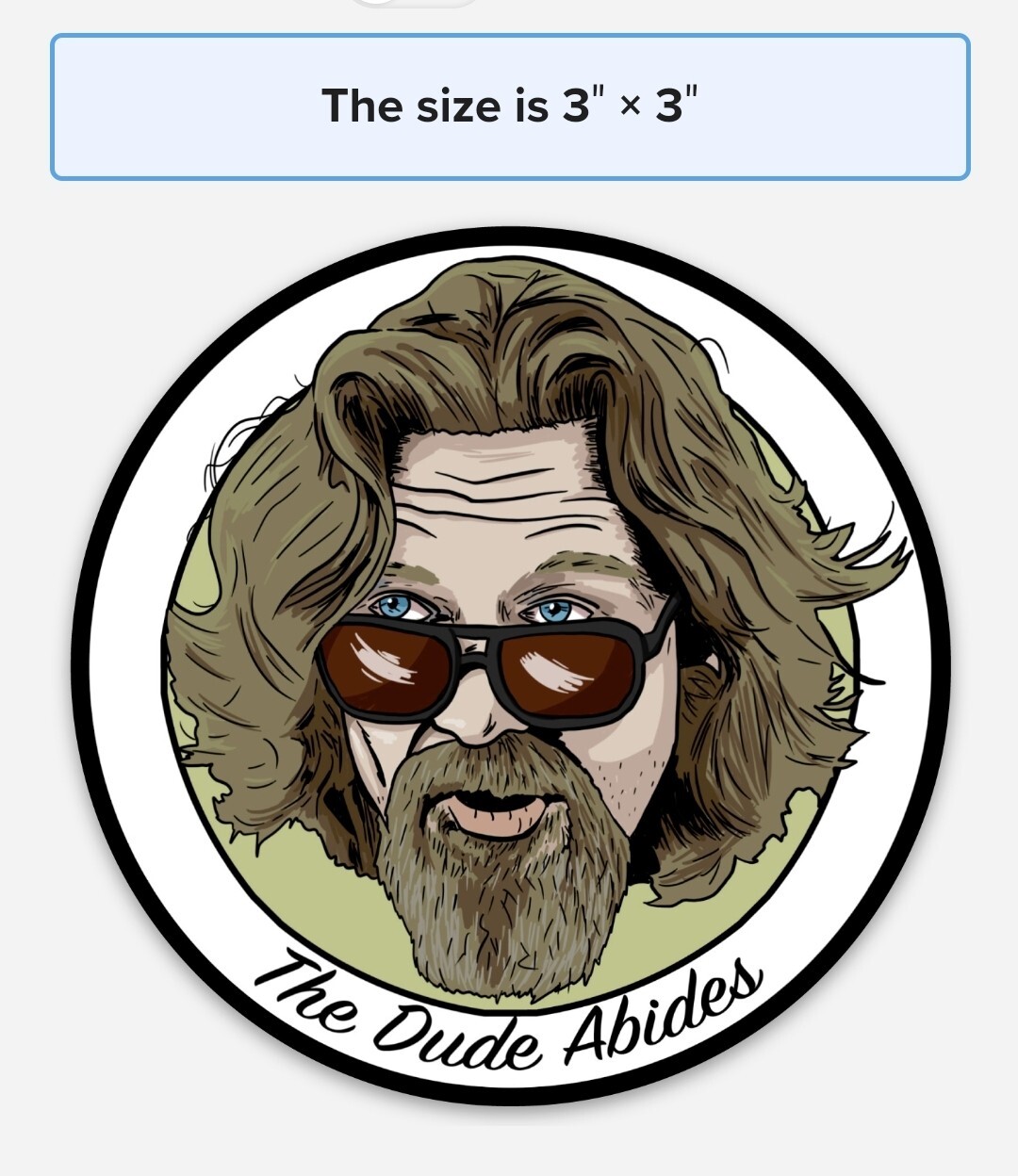 Big Lebowski The Dude Abides STICKERS VARIETY PACK (3) LOT *12* month Warranty!!
