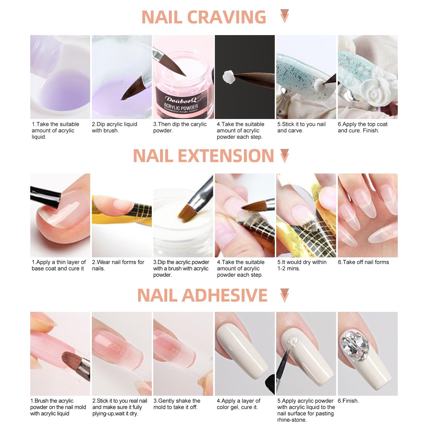 Acrylic Nail Kit With Drill And U V Light Full Nail Kit Set Professional Nail St