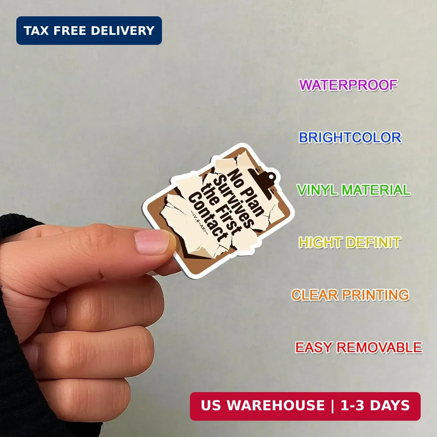 100 PCS Funny Gun Stickers Pack – Tactical Military Army Parody Vinyl Decals for