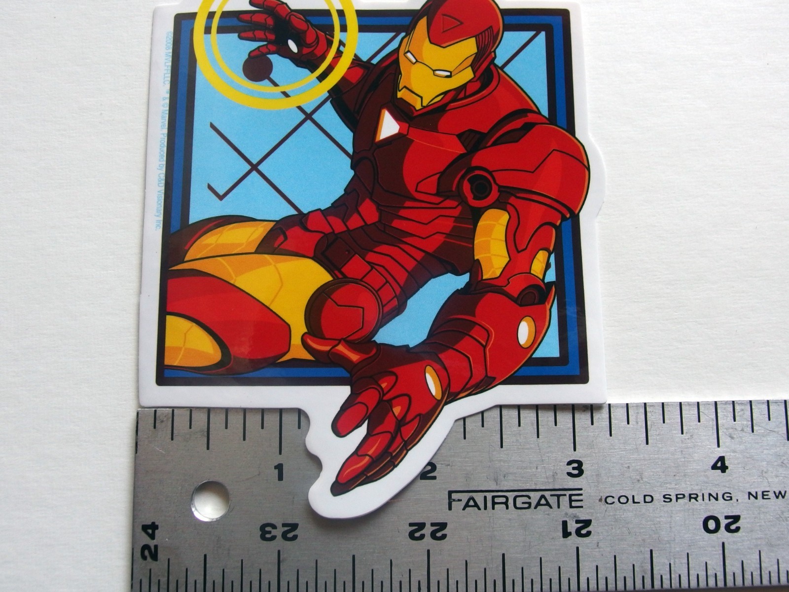 Iron Man Invincible Logo Sticker Marvel C&D Visionary 2008 3.25" x 4.25"