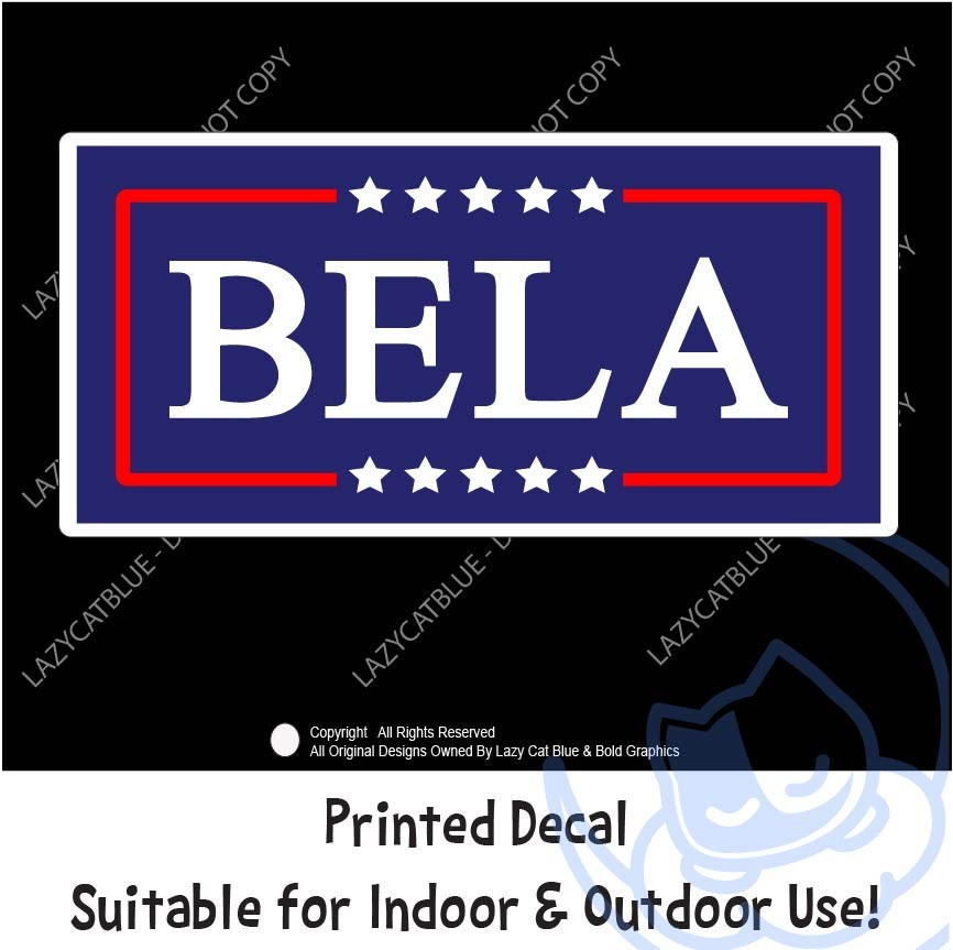 Bela Trump Post Decal Sticker Political Social Media Posting MAGA Trend Meme lol