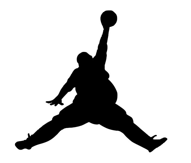 FAT MICHAEL AIR JORDAN JUMPMAN FUNNY VINYL WINDOW AUTO CAR STICKER DECAL DIE CUT