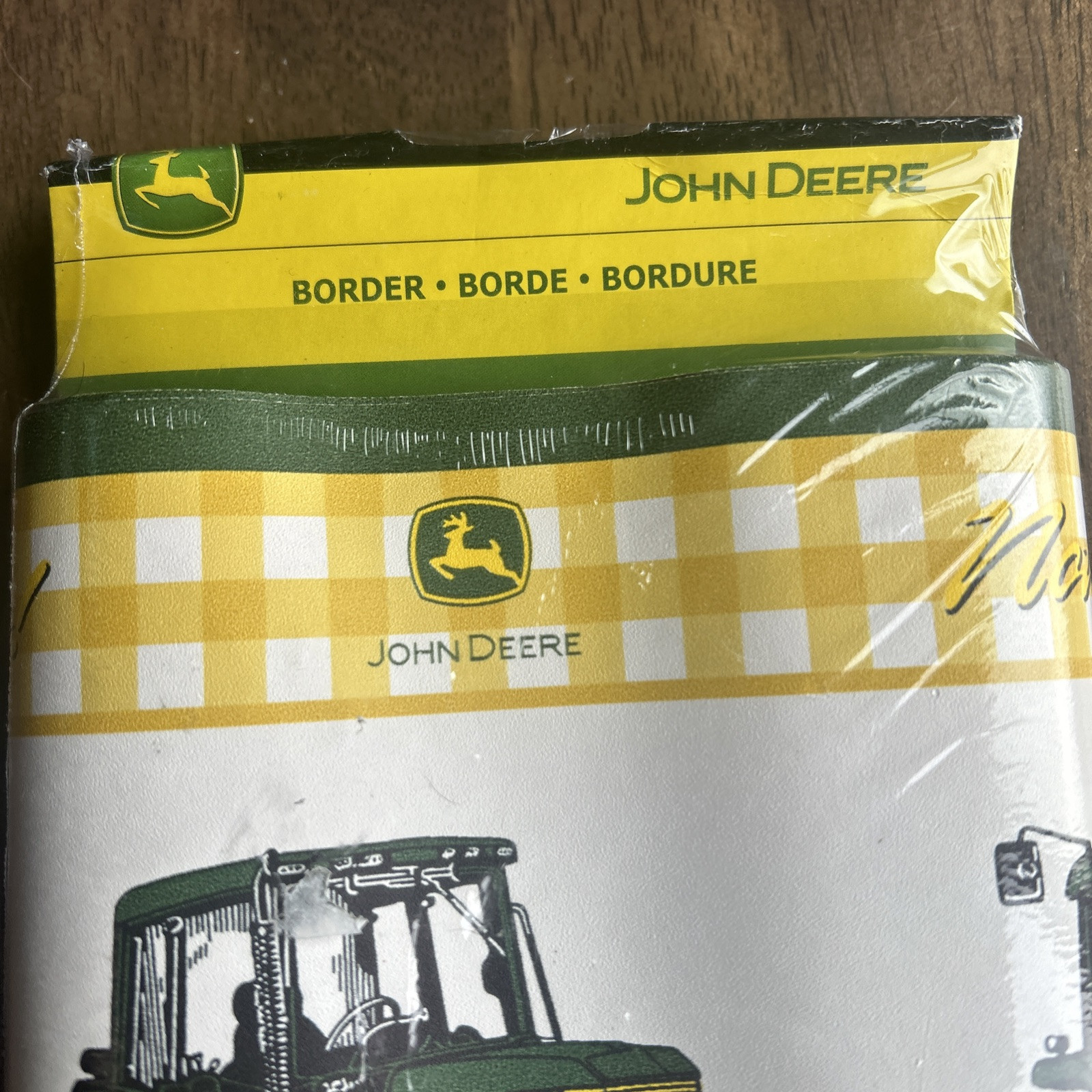 John Deere wall paper prepasted border 5yds TRACTOR vinyl wallpaper decor RARE!