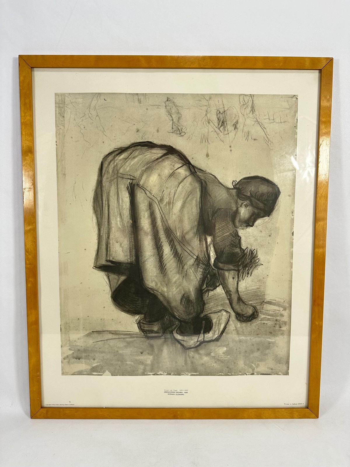 Vincent van Gogh Reproduction: Woman Picking Grains Art Print