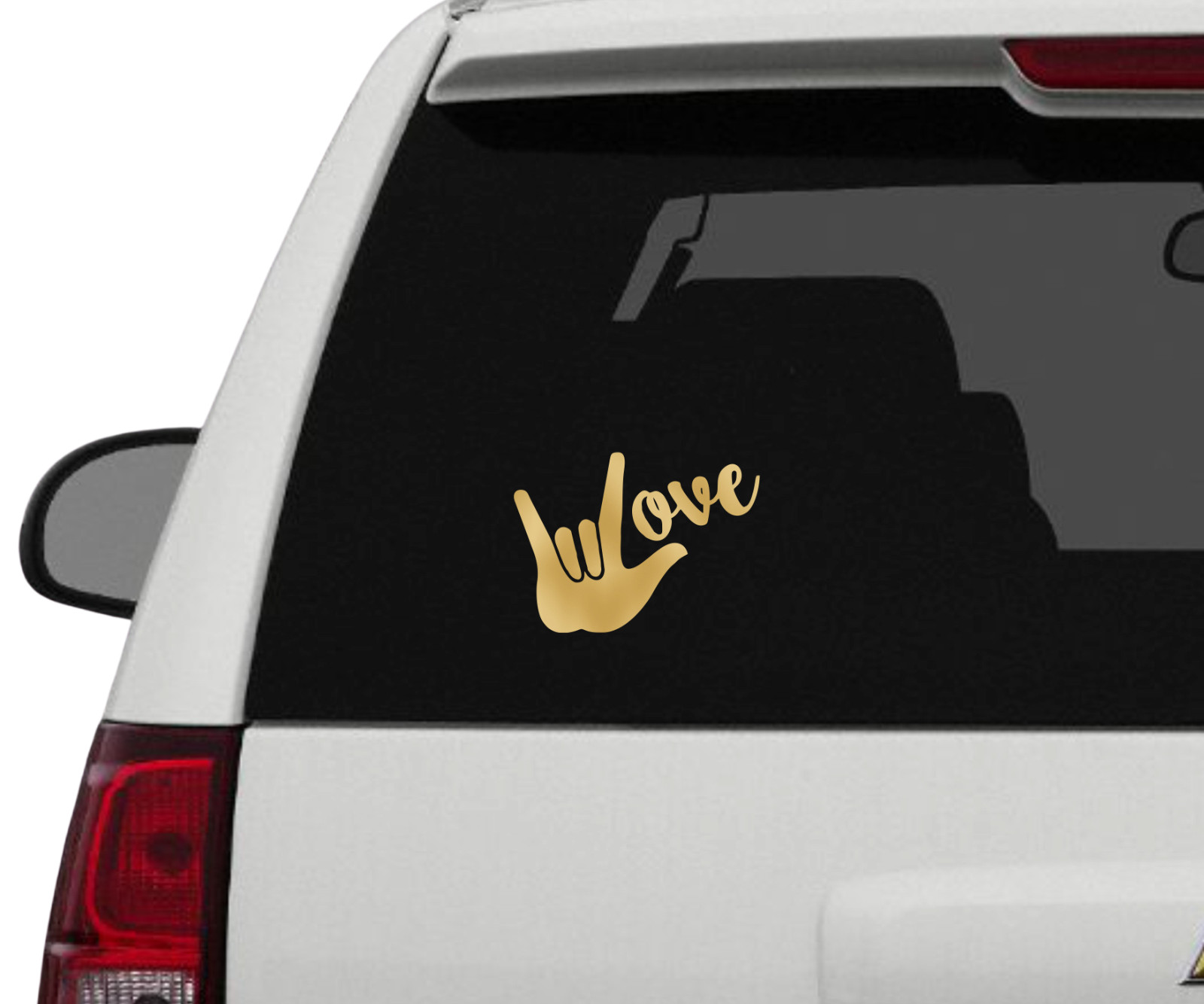 ASL Love Sign Language Vinyl Decal Car Truck Auto Window Wall Tablet Laptop SUV
