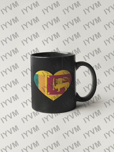 Sri Lanka Flag Heart Sticker Decal