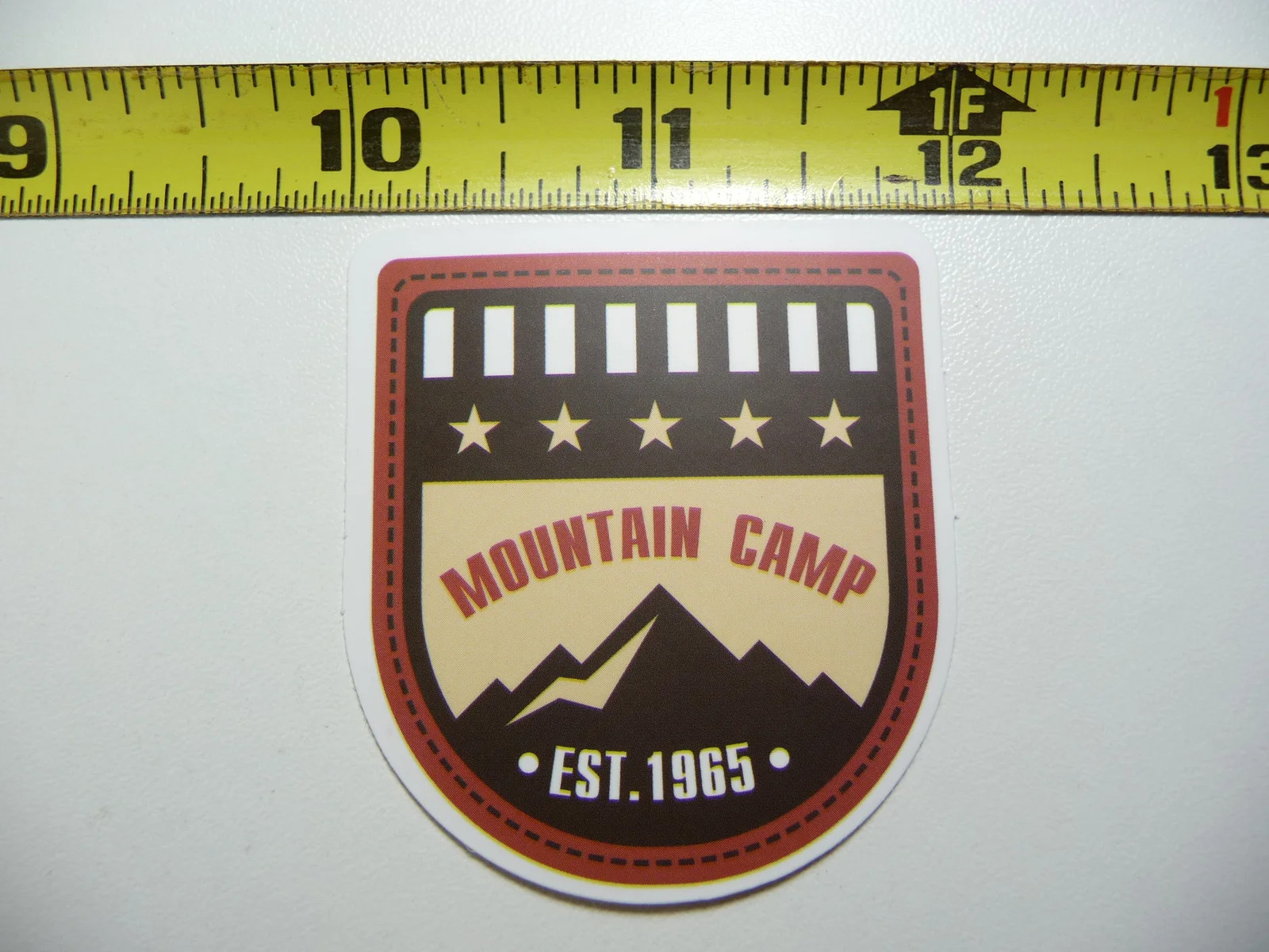 MOUNTAINS CAMP CAMPING HIKE HIKING SMALL STICKER DECAL CAMPING S PARK WILD