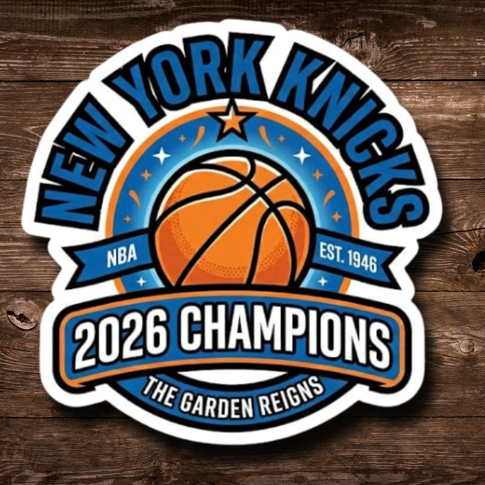 NEW YORK KNICKS STICKERS 2026 NBA Champions NYK Waterproof Vinyl NEW