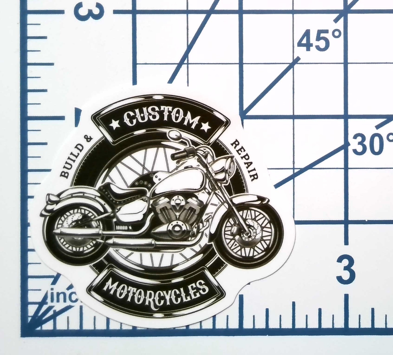 Custom Motorcycles Vinyl Sticker Build and Repair Biker Chopper Garage Decal Art