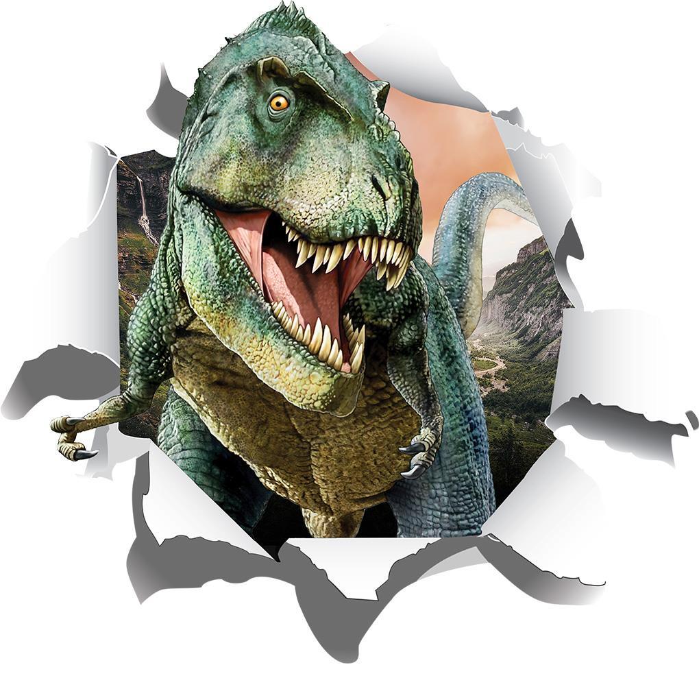 Ripped Paper Dinosaur Tyrannosaurus Rex Decal WALL STICKER Art Decor Kids WC215