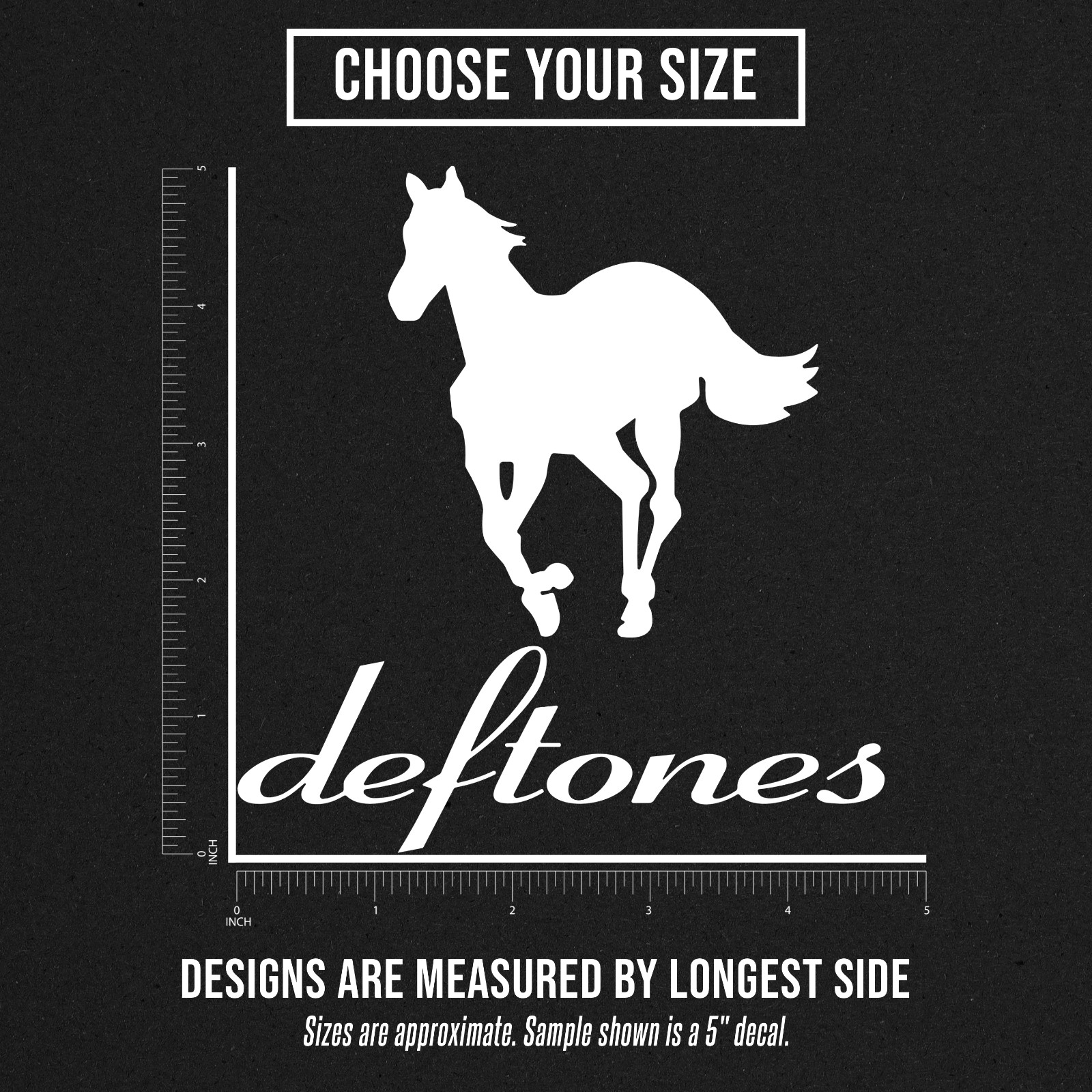 Deftones Band White Pony Logo Die Cut Vinyl Decal Sticker Car Window Laptop
