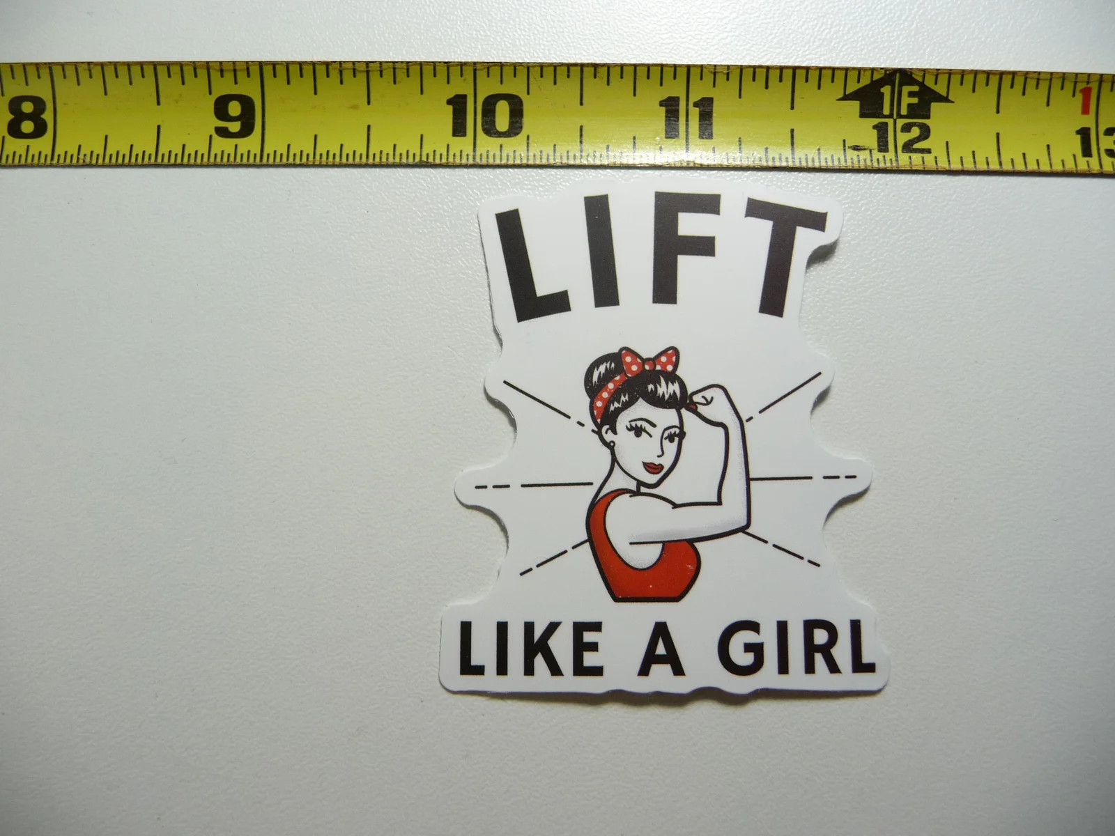 LIFT LIKE A GIRL WOMAN SMALL STICKER DECAL GYM WEIGHTLIFTING FITNESS EXERCISE