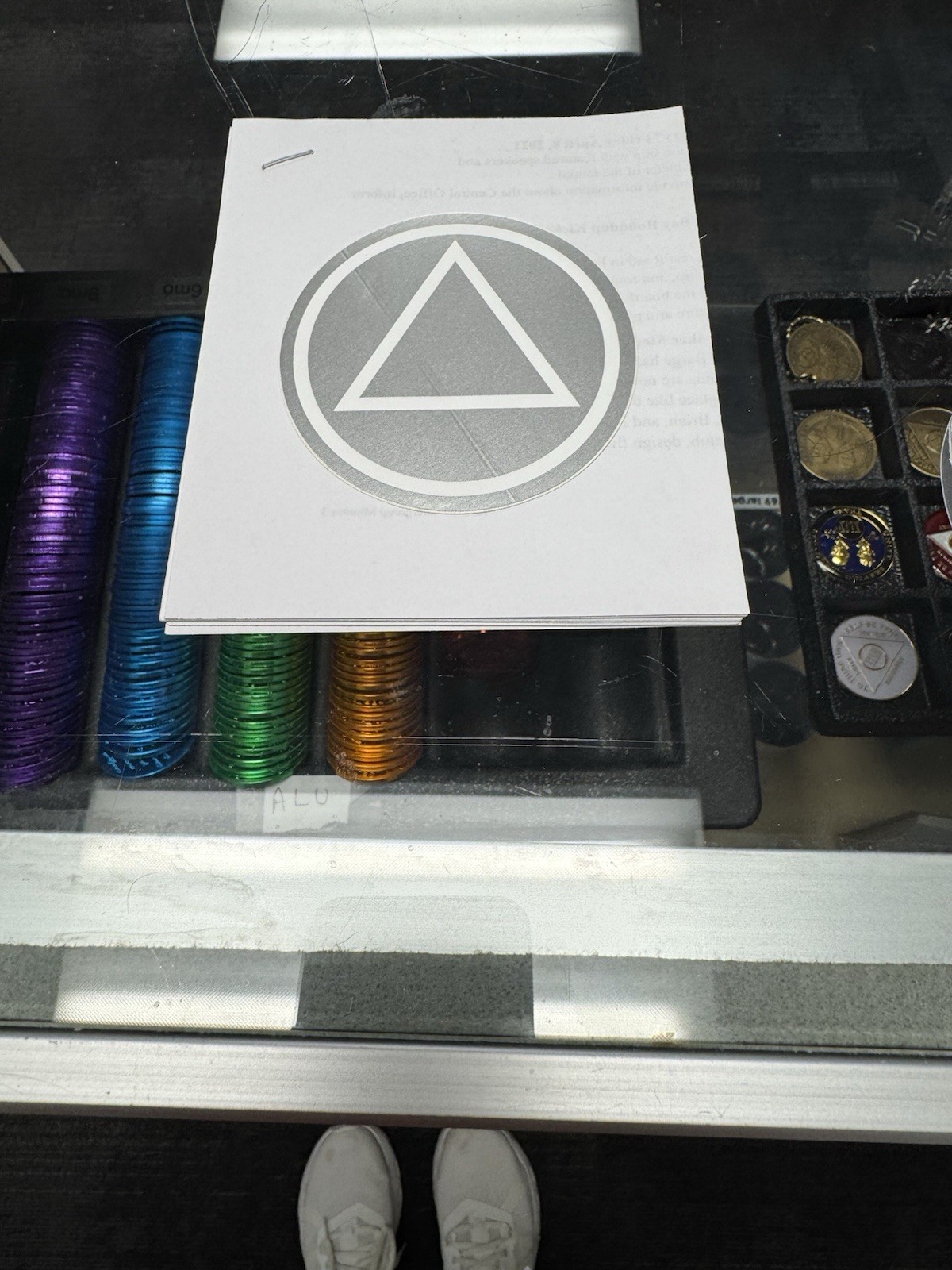 Triangle Circle Vinyl Decal, Multiple Colors