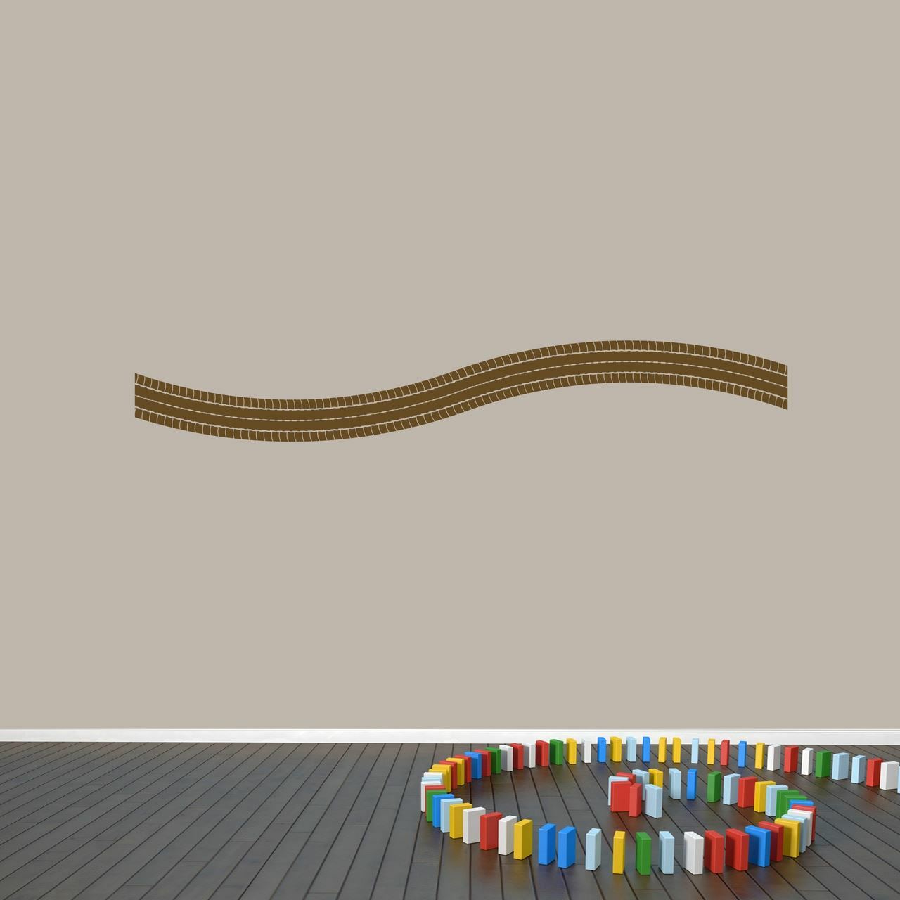 Tire Track Wall Decal – Nursery, Kids, Driving, Cars and Trucks, Mud, Playroom
