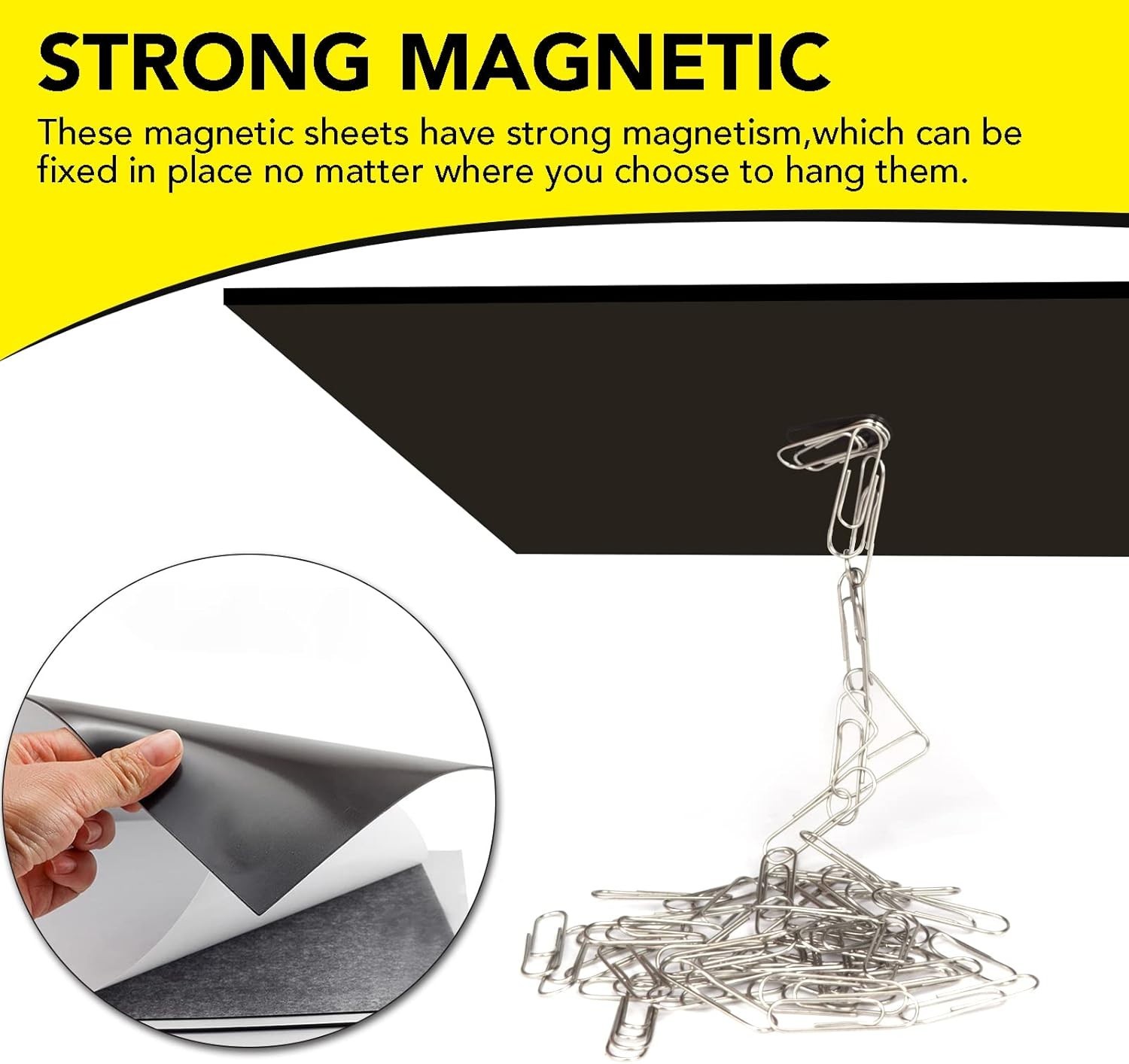 Magnetic Adhesive Sheets, 4" X 6" 10 Pack Cuttable Magnets Flexible Magnet Sheet
