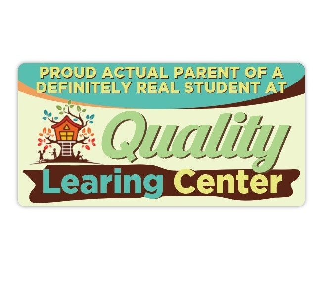 Quality Learing Center Logo Proud Parent Rectangle 4.5" x 2.25" Waterproof