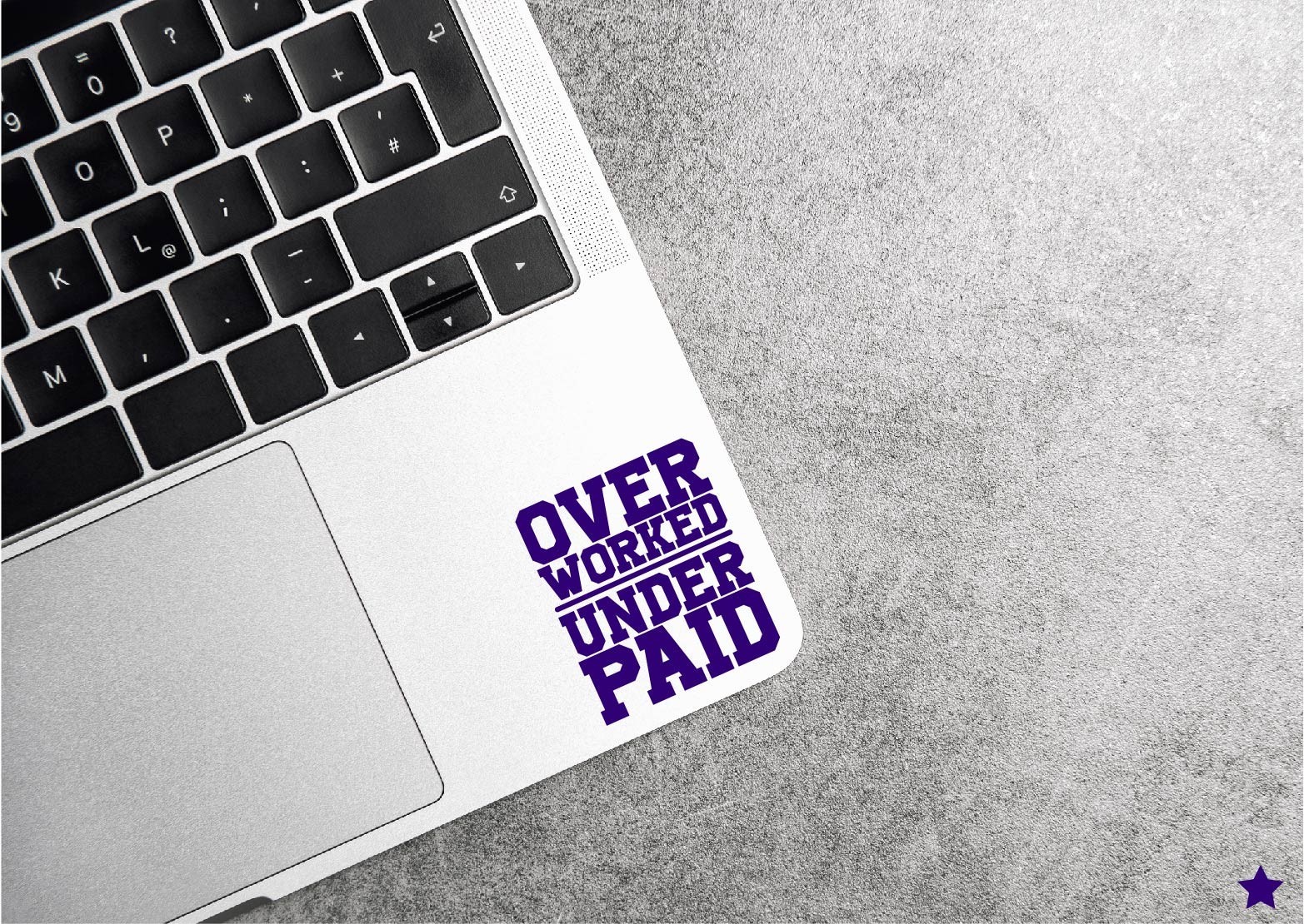 Overworked Underpaid Decal Sticker Over Worked Under Paid Inflation Minimum Wage
