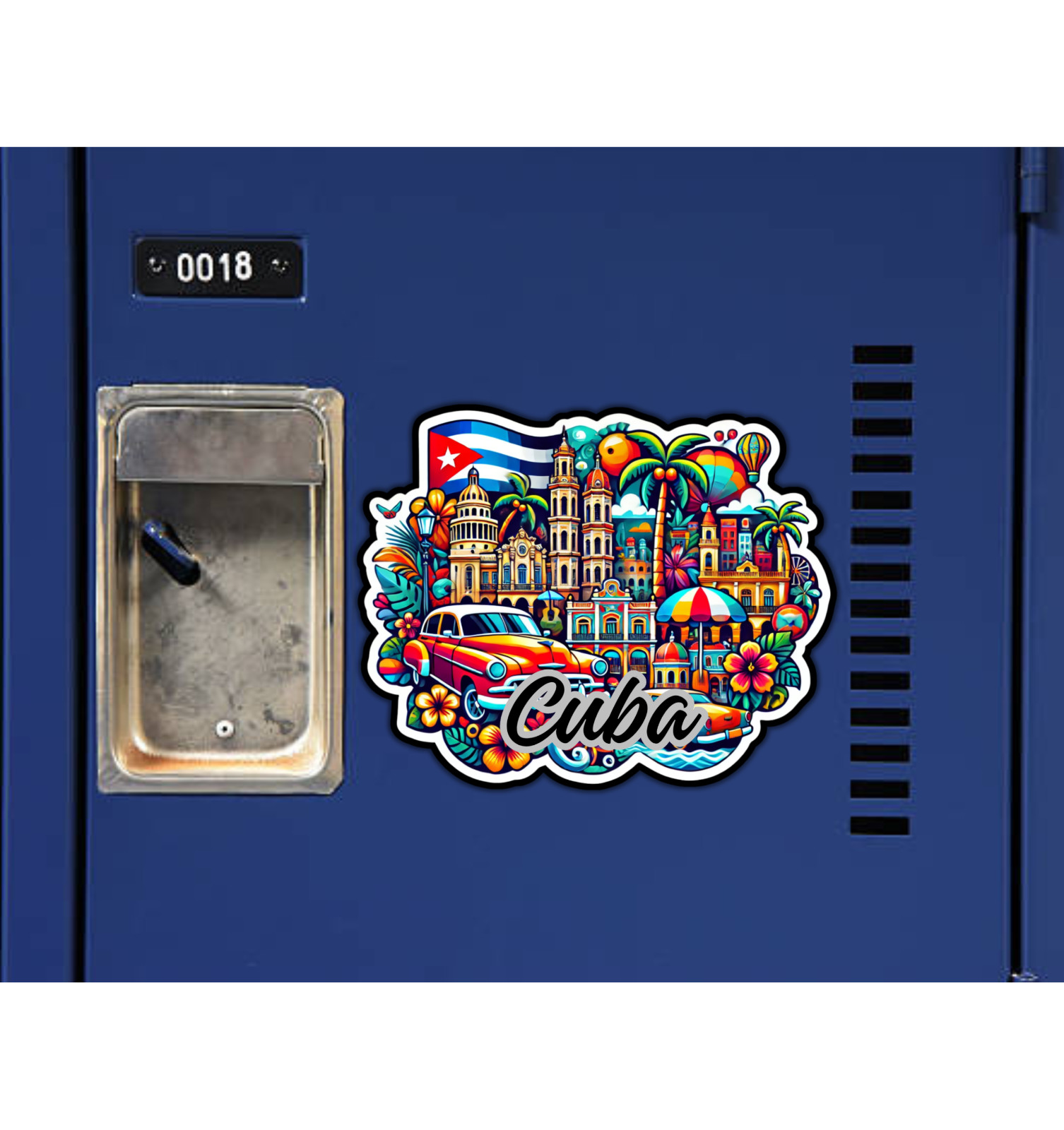 Cuba Fridge Magnet or Laptop Sticker