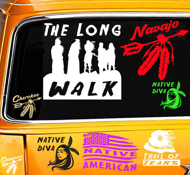 Native American The Long Walk Navajo Pueblo Hopi Zuni Indian sticker decal