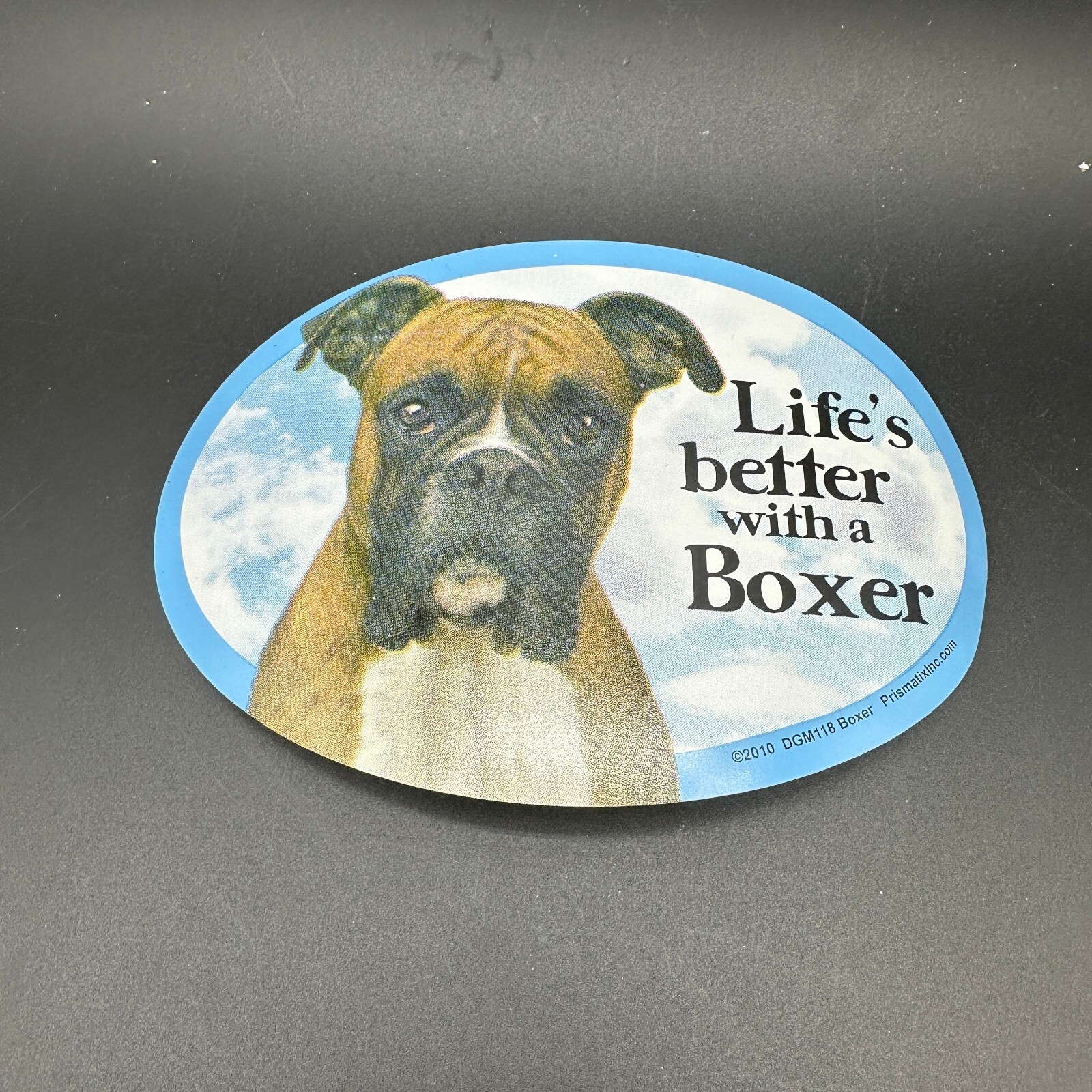 Life's better with a Dog Magnet Decal Oval Made in the USA Prismatix Pick Breed