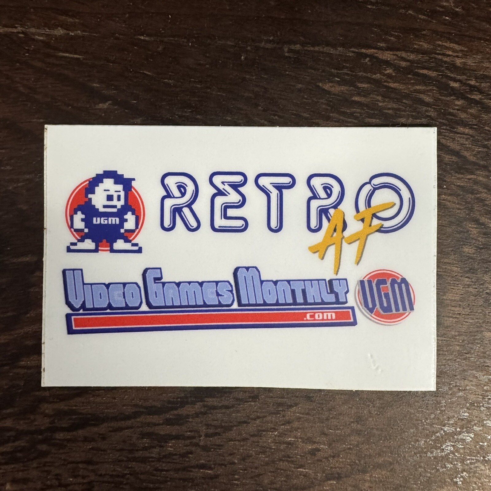 "Retro AF" Video Games Monthly Logo Exclusive Sticker Decal Collectible Mascot