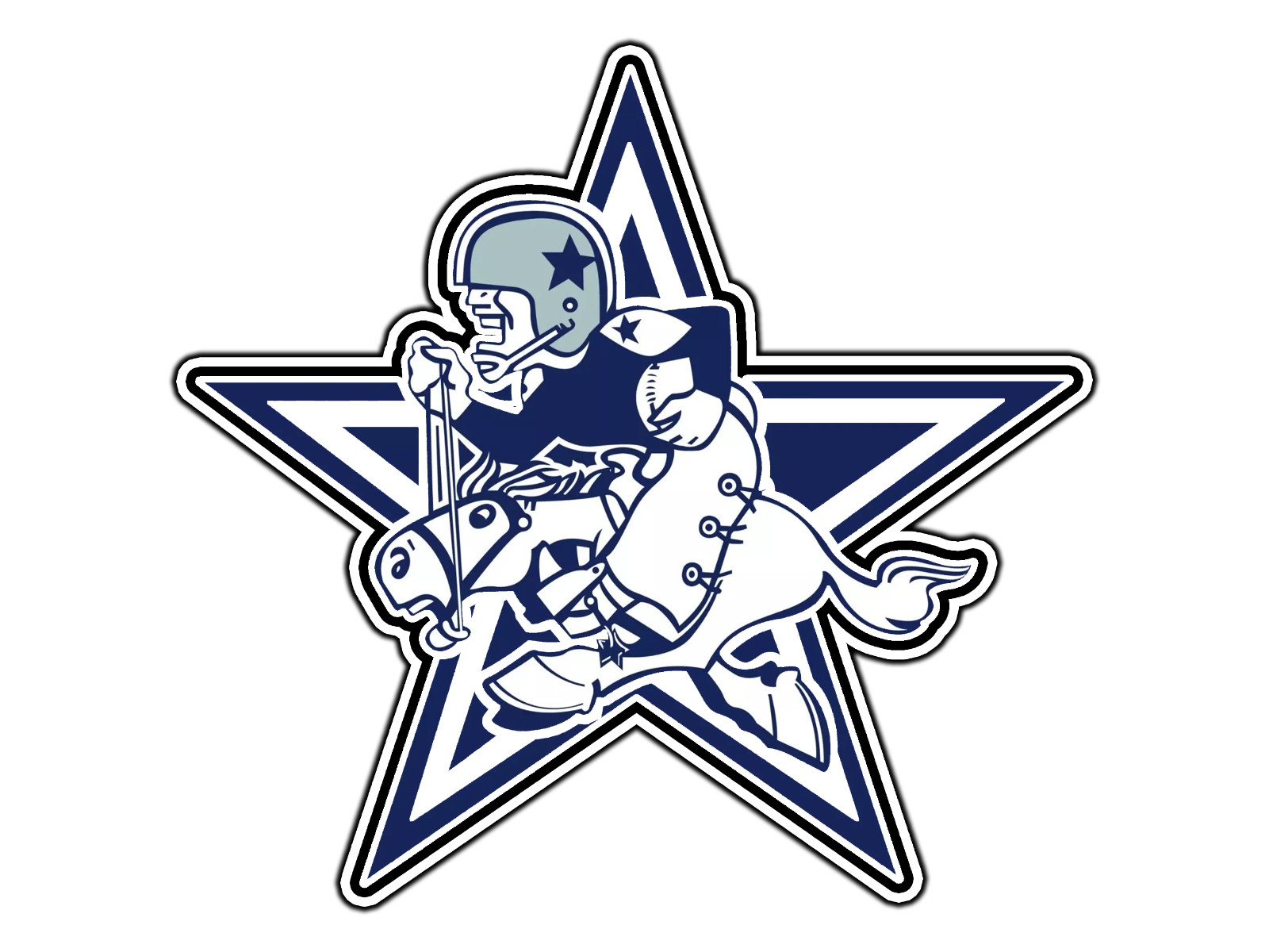 #0577 Dallas Cowboys Retro Logo Football Sticker Waterproof Vinyl Decal Die-Cut