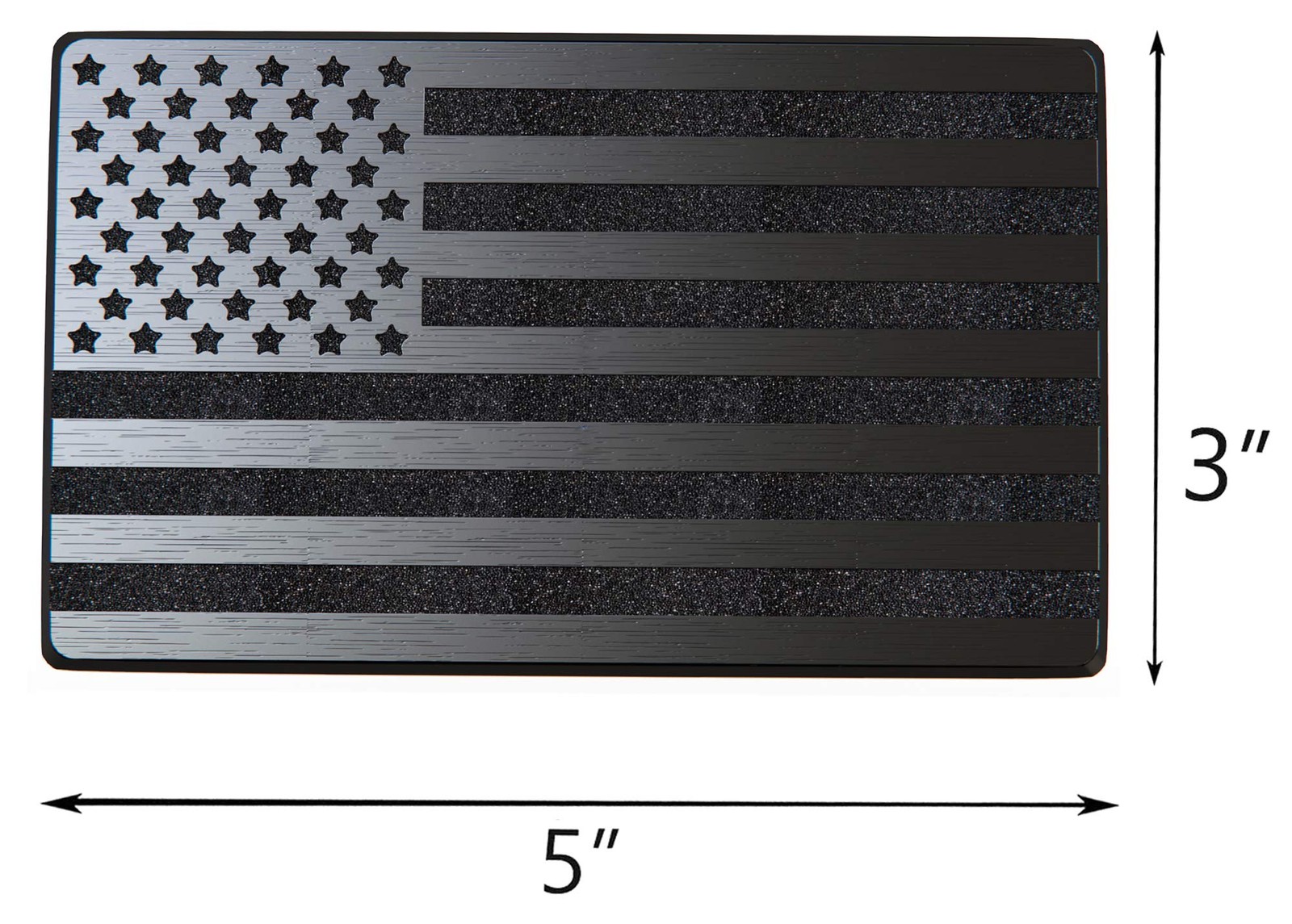 USA Flag Magnet Decals for Cars Trucks 2pcs Forward and Reverse Set 5"x3", Black