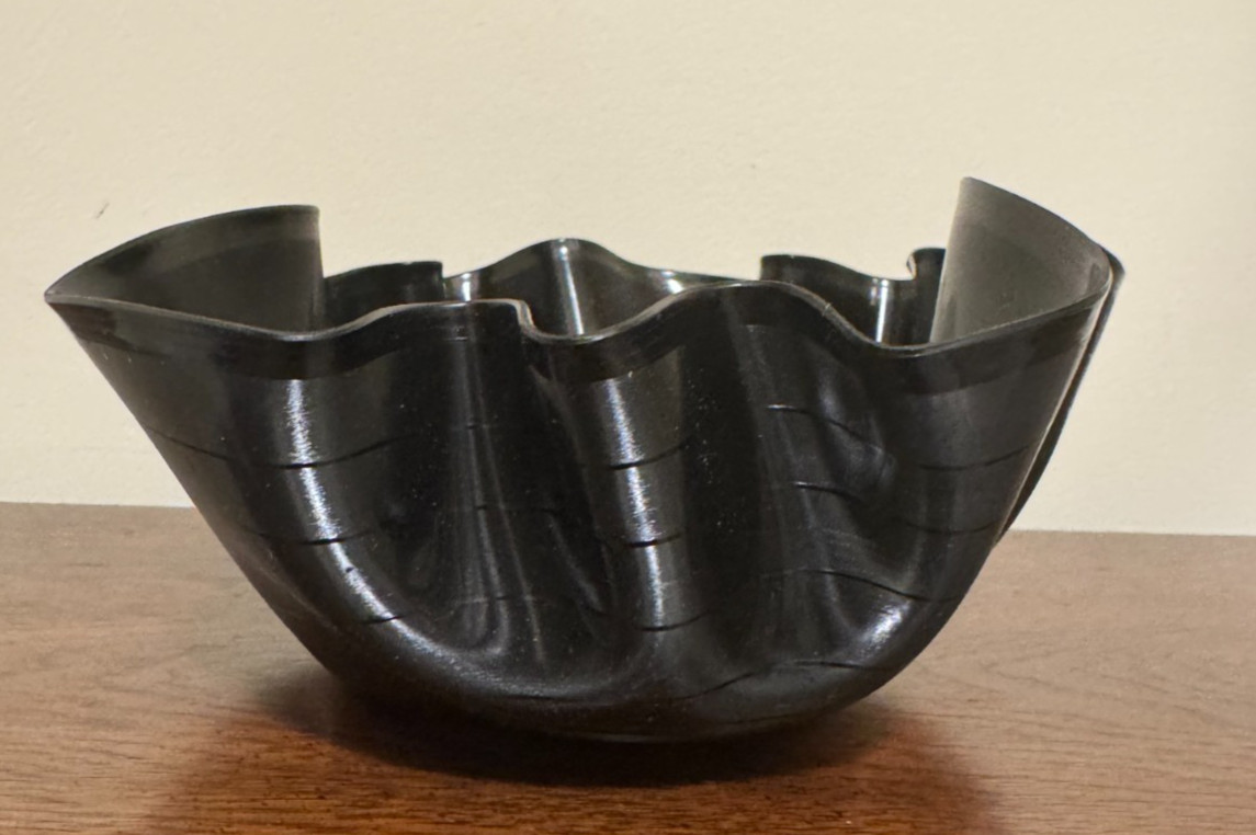 Vinyl Record Snack Catch-all Bowls – one is 9.5" and one is 8.5" diameter
