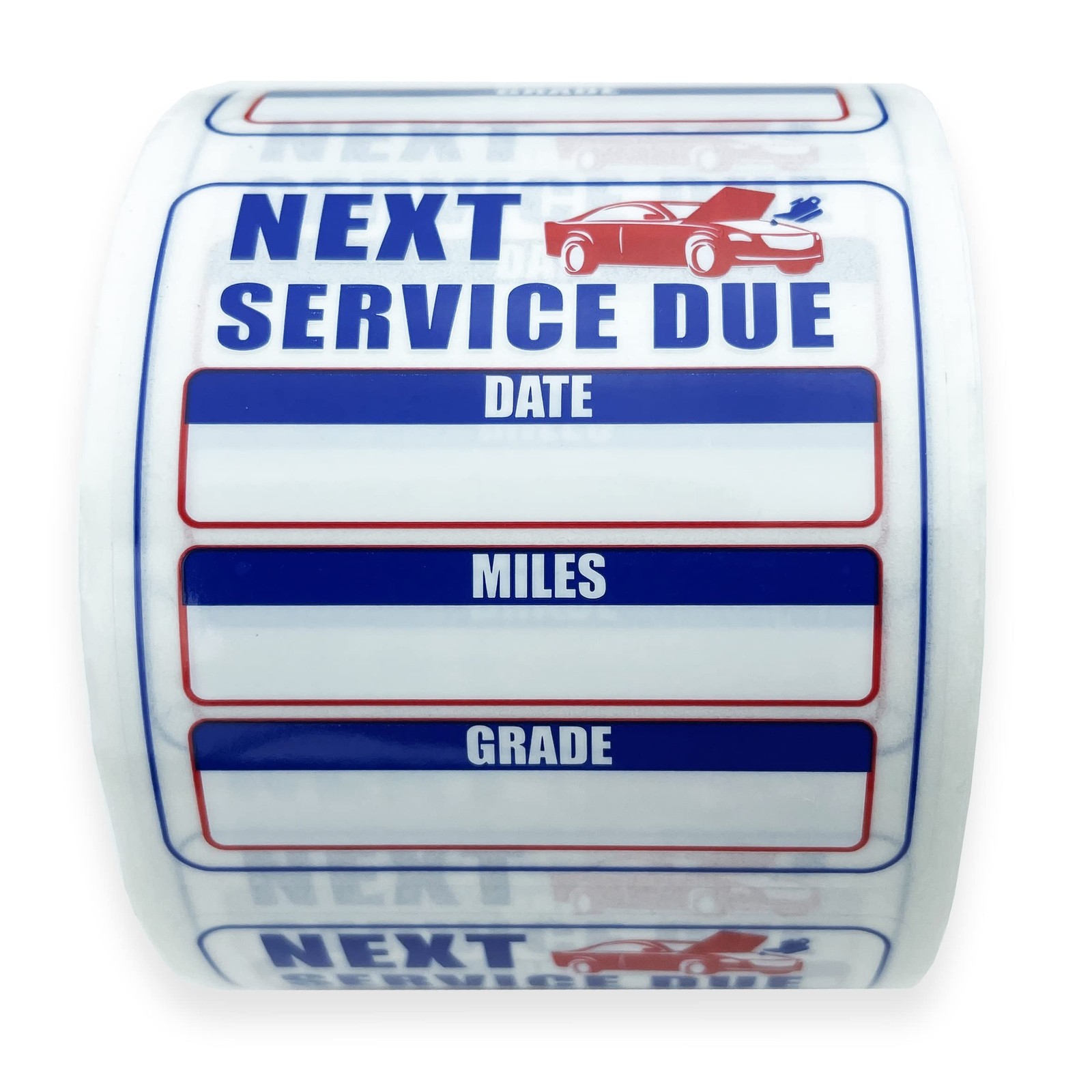 Oil Change Stickers 250 Pcs per Roll-Service Reminder Stickers-2 Inches X 2 Inch