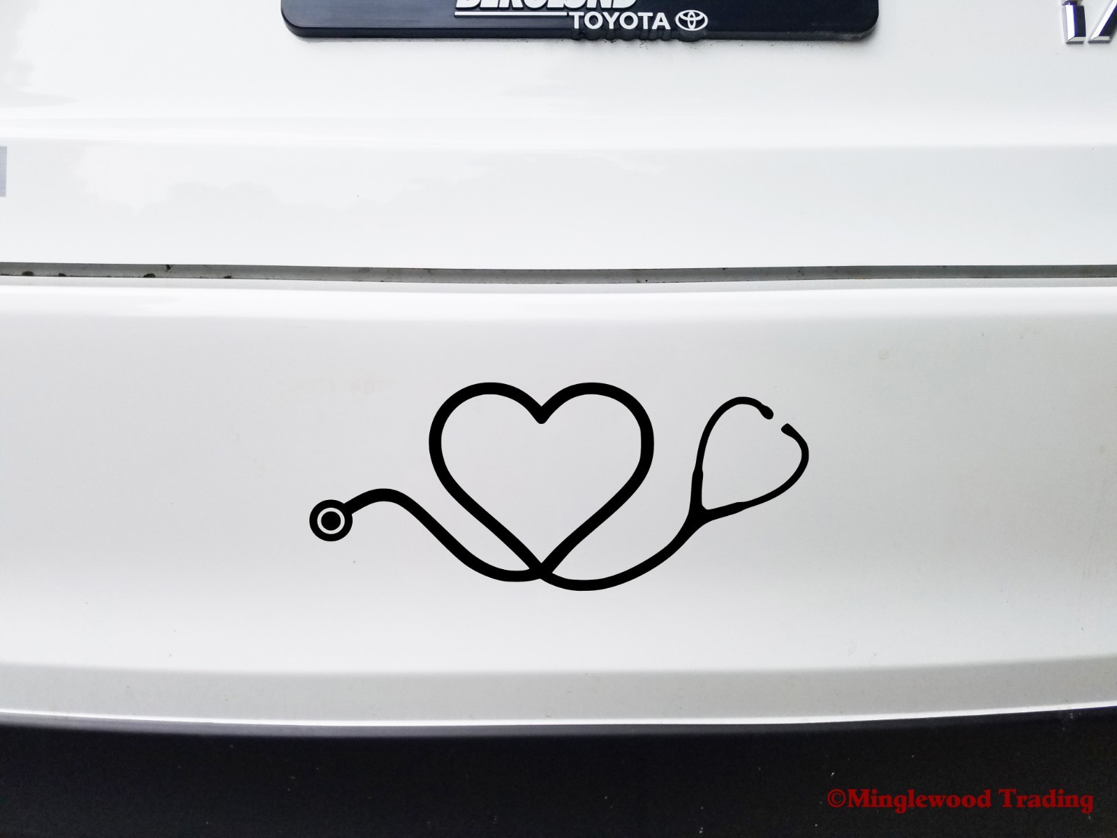 Heart Stethoscope Vinyl Decal | Doctor Nurse EMT RN Med School Die Cut Sticker