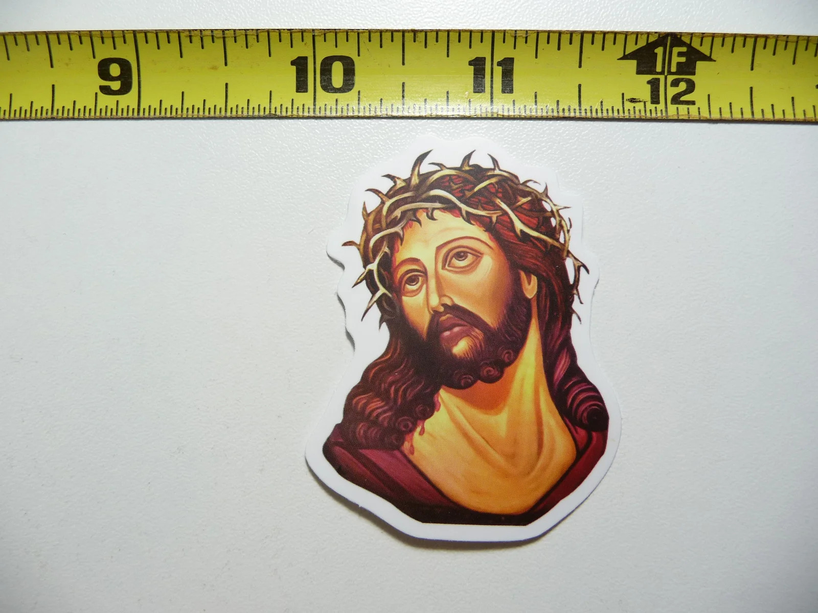 JESUS CHRIST CROWN OF THORNS SMALL STICKER DECAL PAINTING ARTWORK MUSEUM ART
