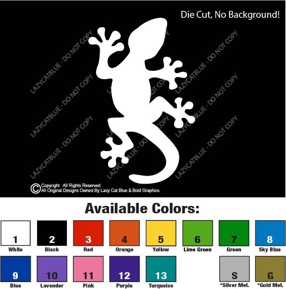 Gecko Decal Sticker Lizard Pet Reptile Love Sticky Feet Leopard Day Tokay Frog