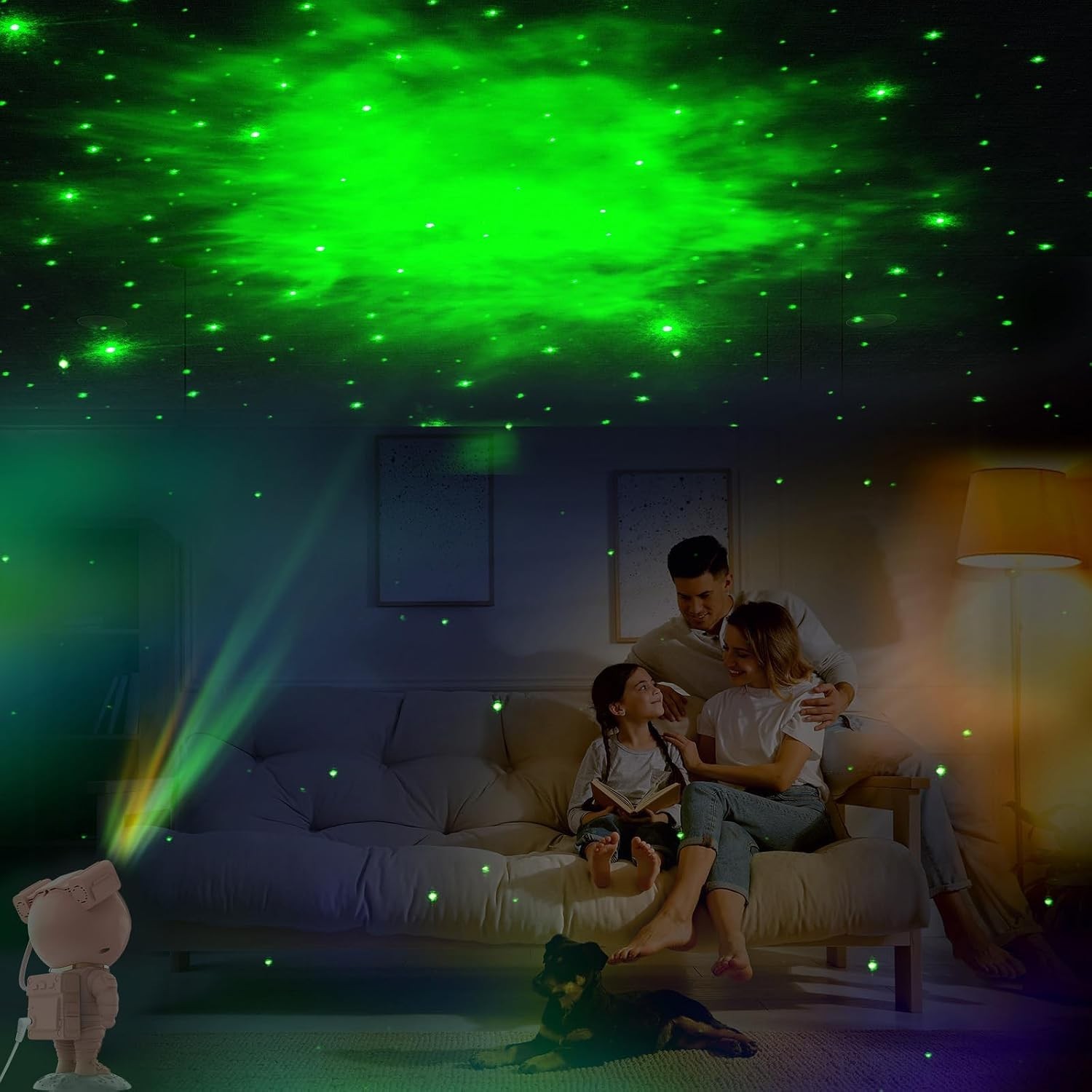 Versatile Pink Astronaut Galaxy Projector – Cute Night Light for Aesthetic Rooms