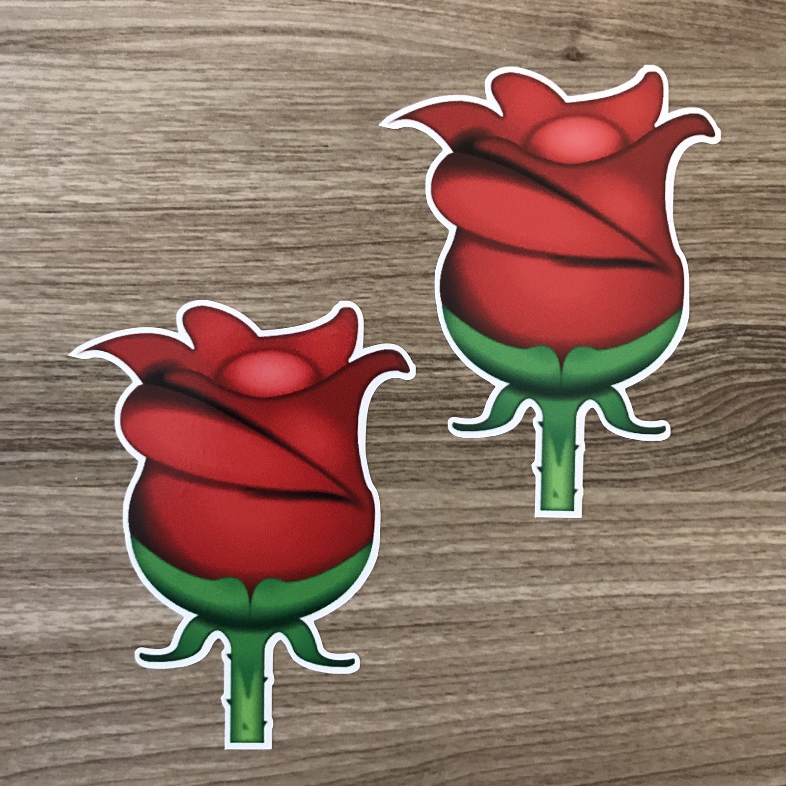 Rose Emoji 4" Tall Vinyl Sticker – BOGO