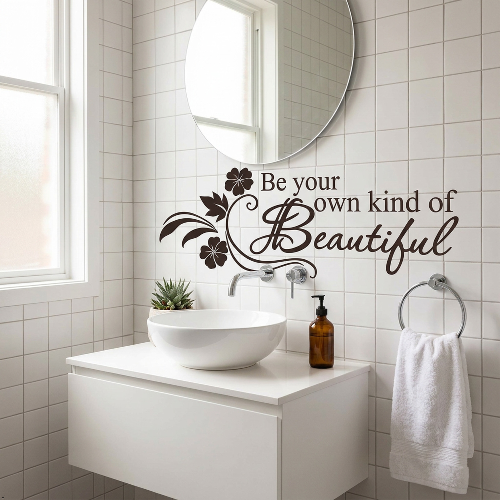 Be Your Own Kind of Beautiful vinyl Wall Art Sticker Wall Decals Home Art Decor