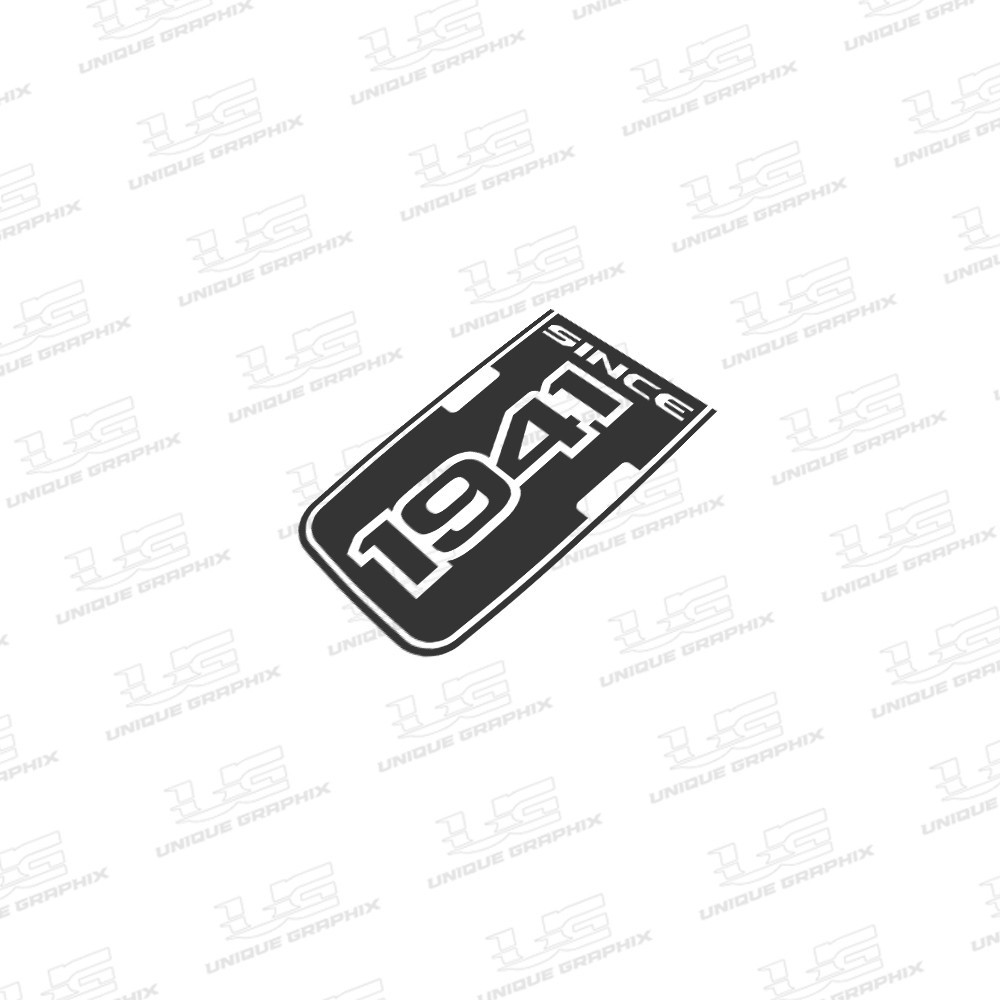 Hood Blackout Decal with 1941 Fits 2018-2026 Jeep Wrangler Gladiator