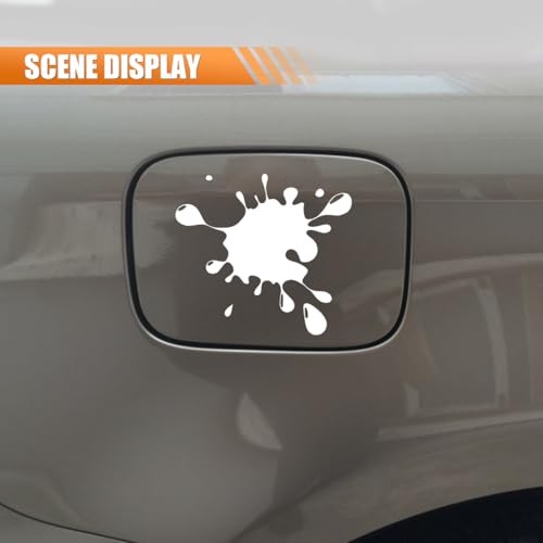 Creative Ink Splatter Car Sticker Decal, Vinyl Waterproof Reflective White