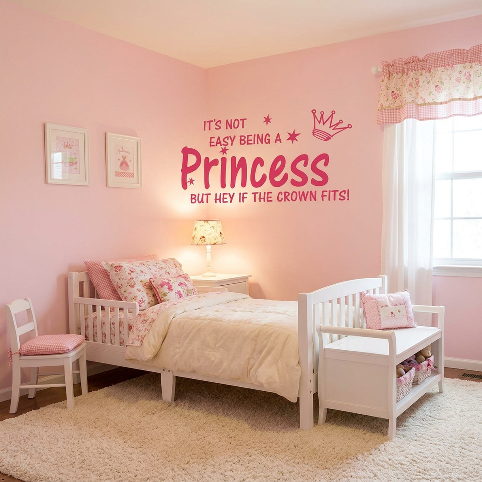 NOT Easy Being A Princess Girl Wall Quote Sticker Graphic Vinyl Home Kid décor
