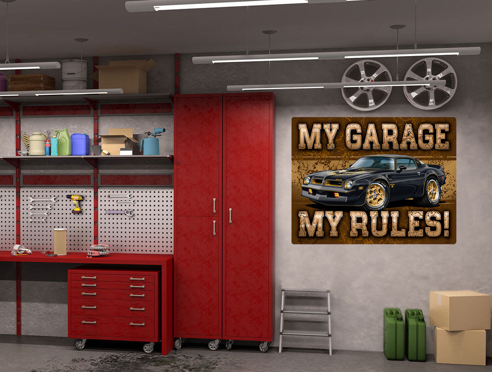 1976 Trans Am Firebird My Garage My Rules Wall Art Graphic Sticker