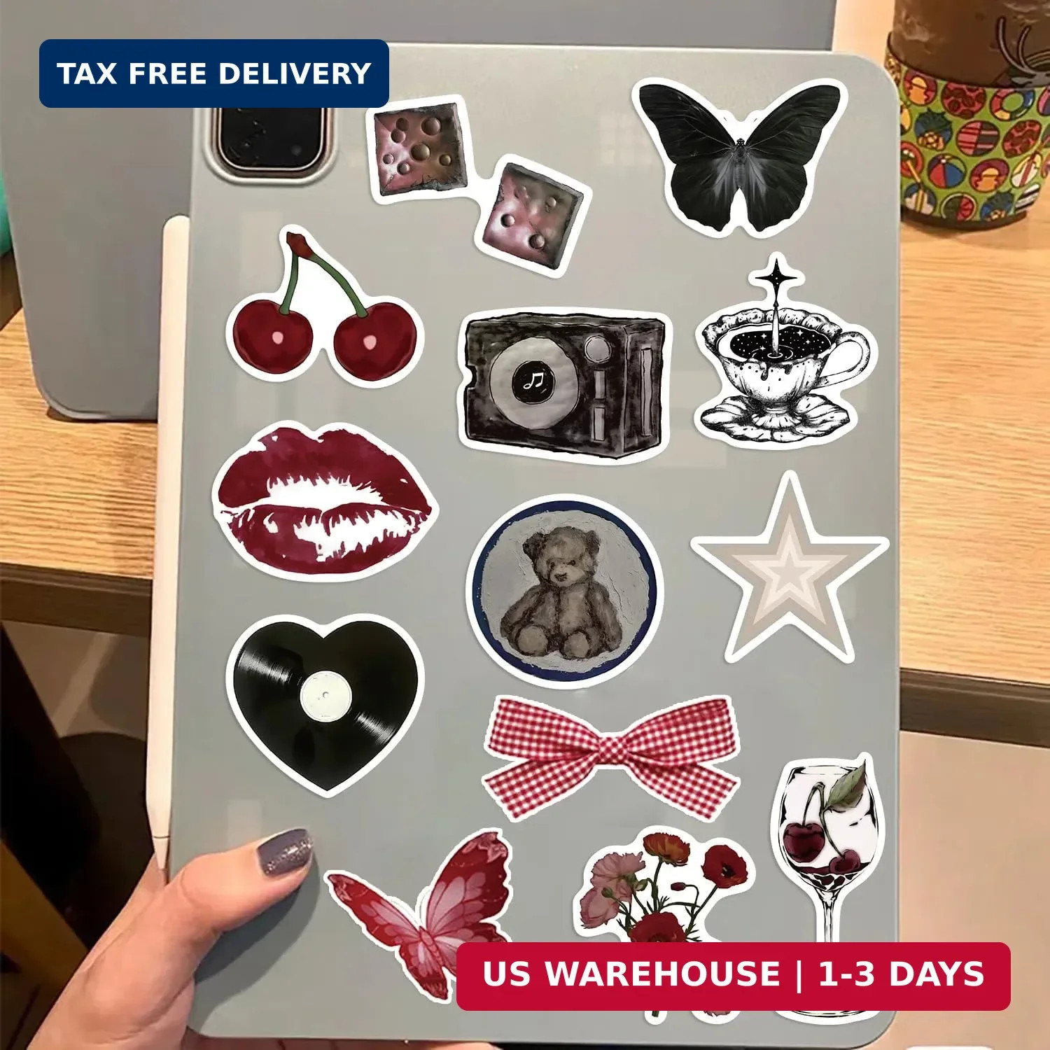 300PCS Y2K Downtown Girl Stickers, Vintage Trendy Aesthetic Waterproof Vinyl Sti