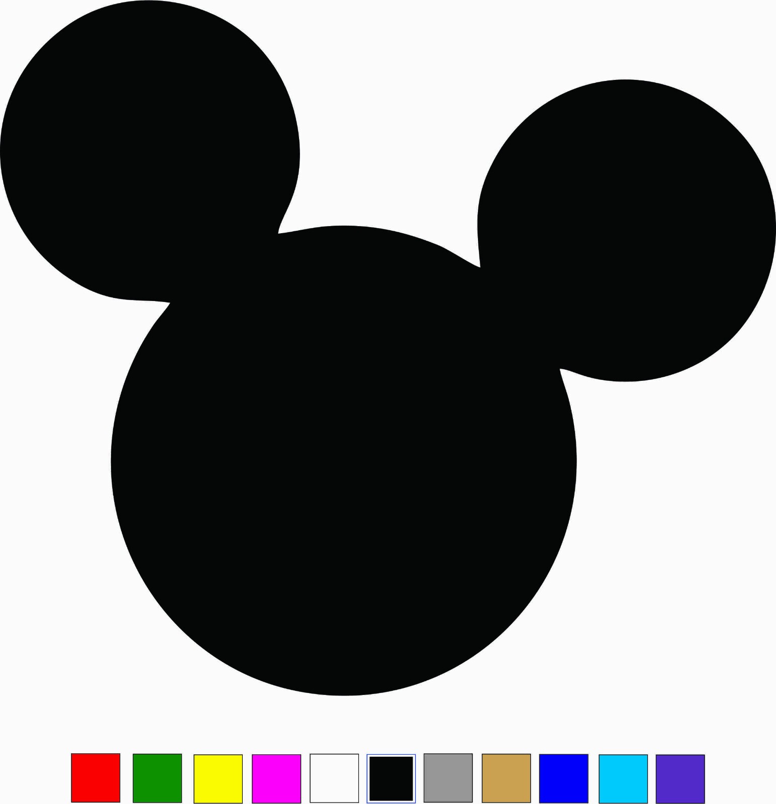 Mickey Mouse Silhouette Vinyl Decal Sticker Disney