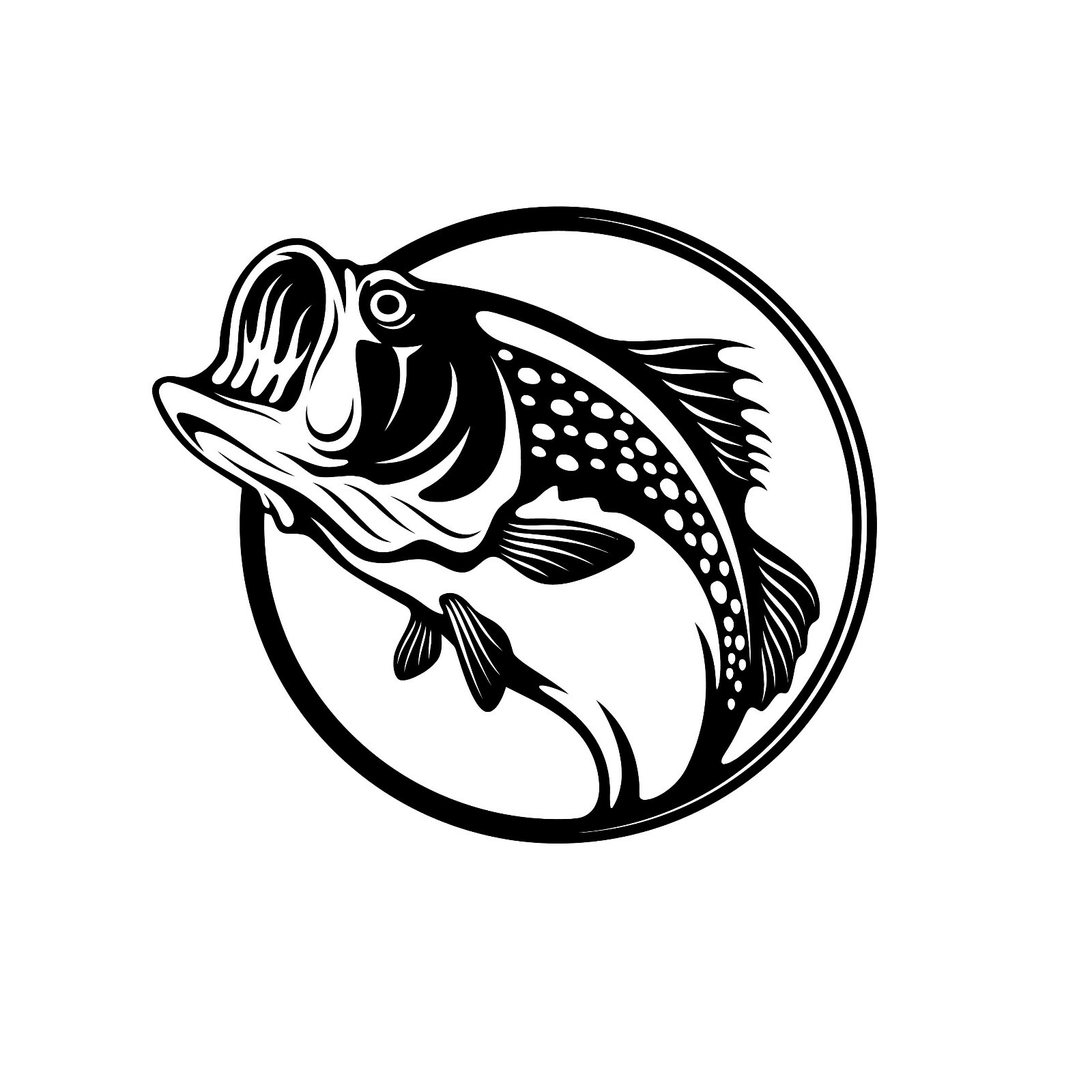Bass Fishing vinyl decal – Fish | Sea | Freshwater | Ocean | Animal | Fisherman