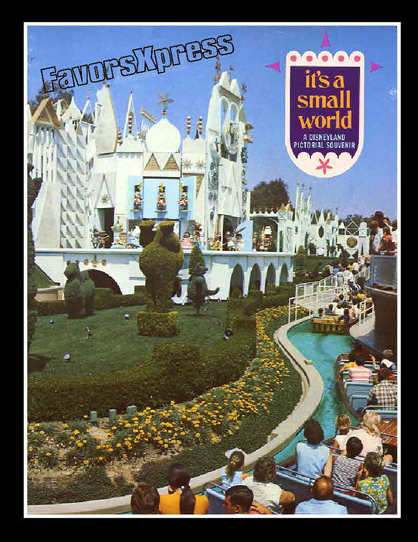 1950's DISNEYLAND SMALL WORLD GUIDE BOOK COVER PHOTO FRIDGE MAGNET 3.5 x 2.5 in.