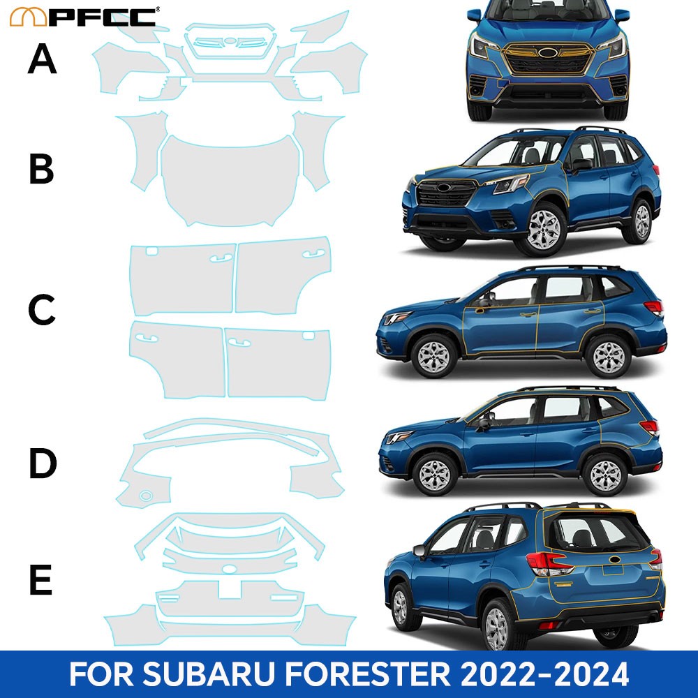 Full Car For Subaru Forester 2022-2024 Precut Paint Protection Film PPF TPU Kit
